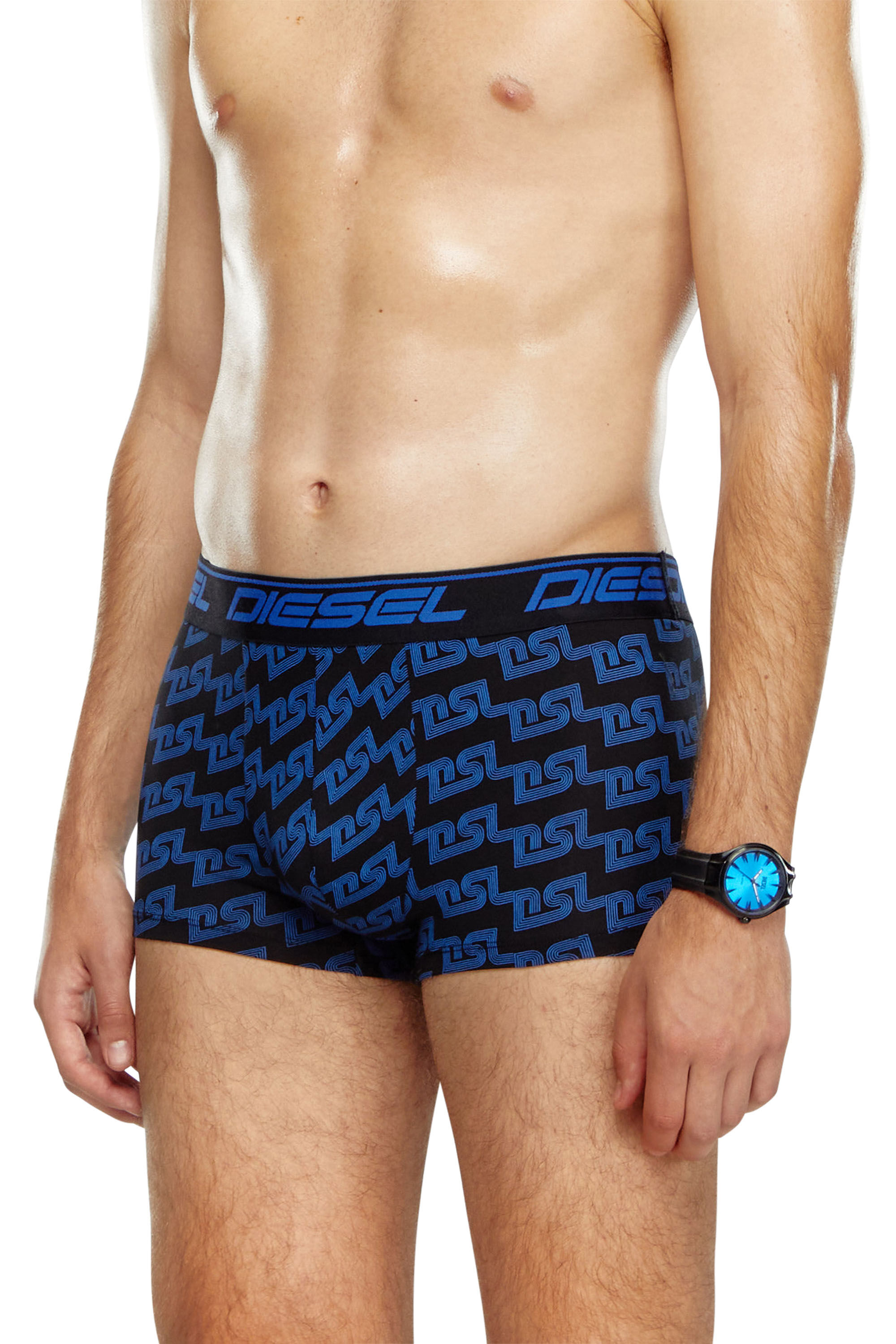 Diesel - UMBX-DAMIEN, Man's Boxer briefs with splatter print in Blue - 3