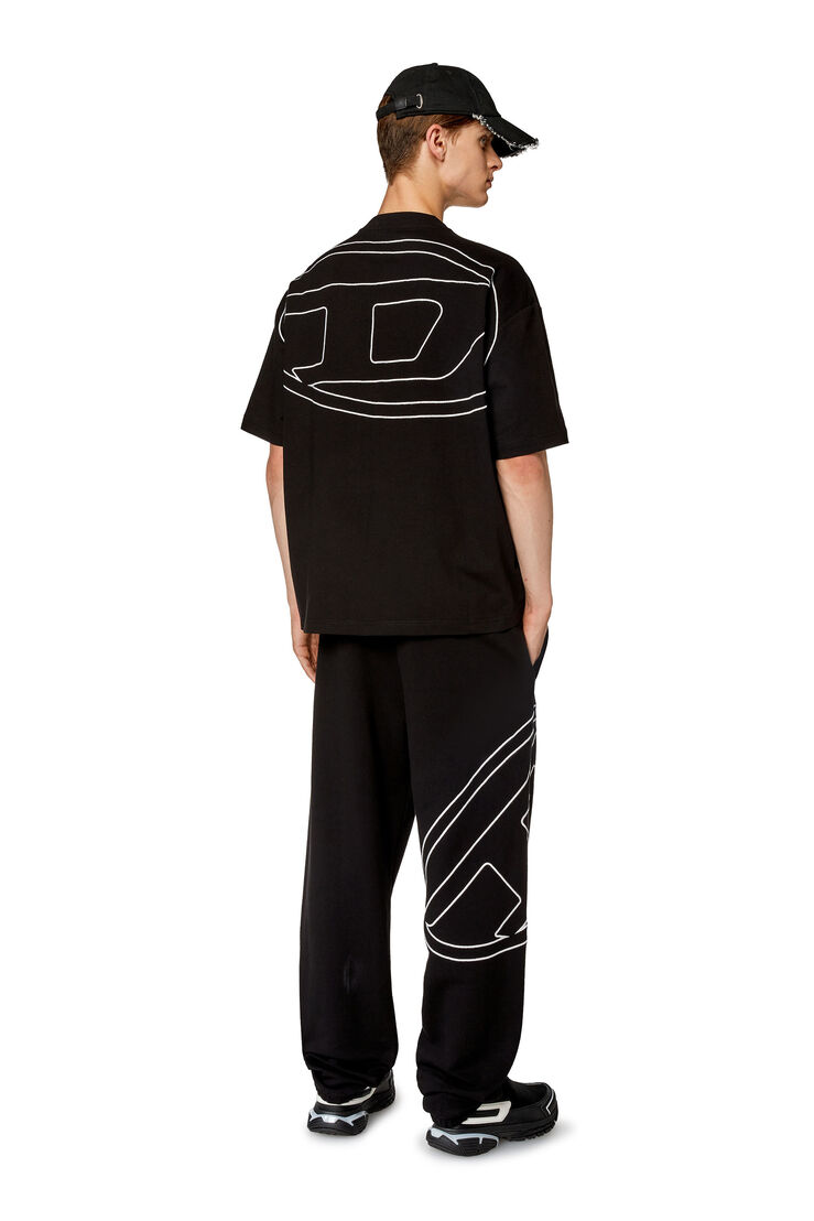 T-shirt with maxi oval D embroidery