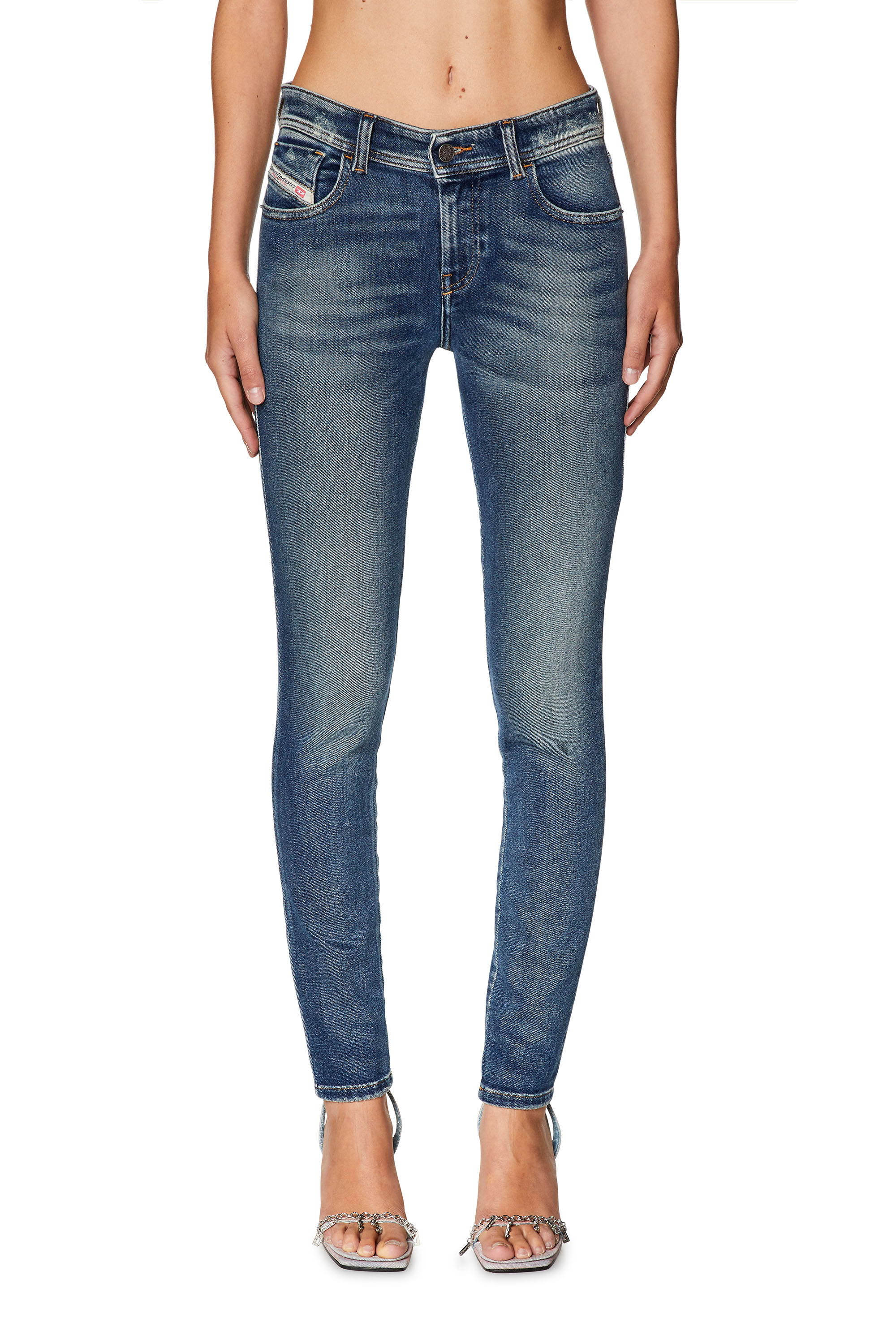 Diesel - Super skinny Jeans 2017 Slandy 09G13, Dark Blue - Image 1