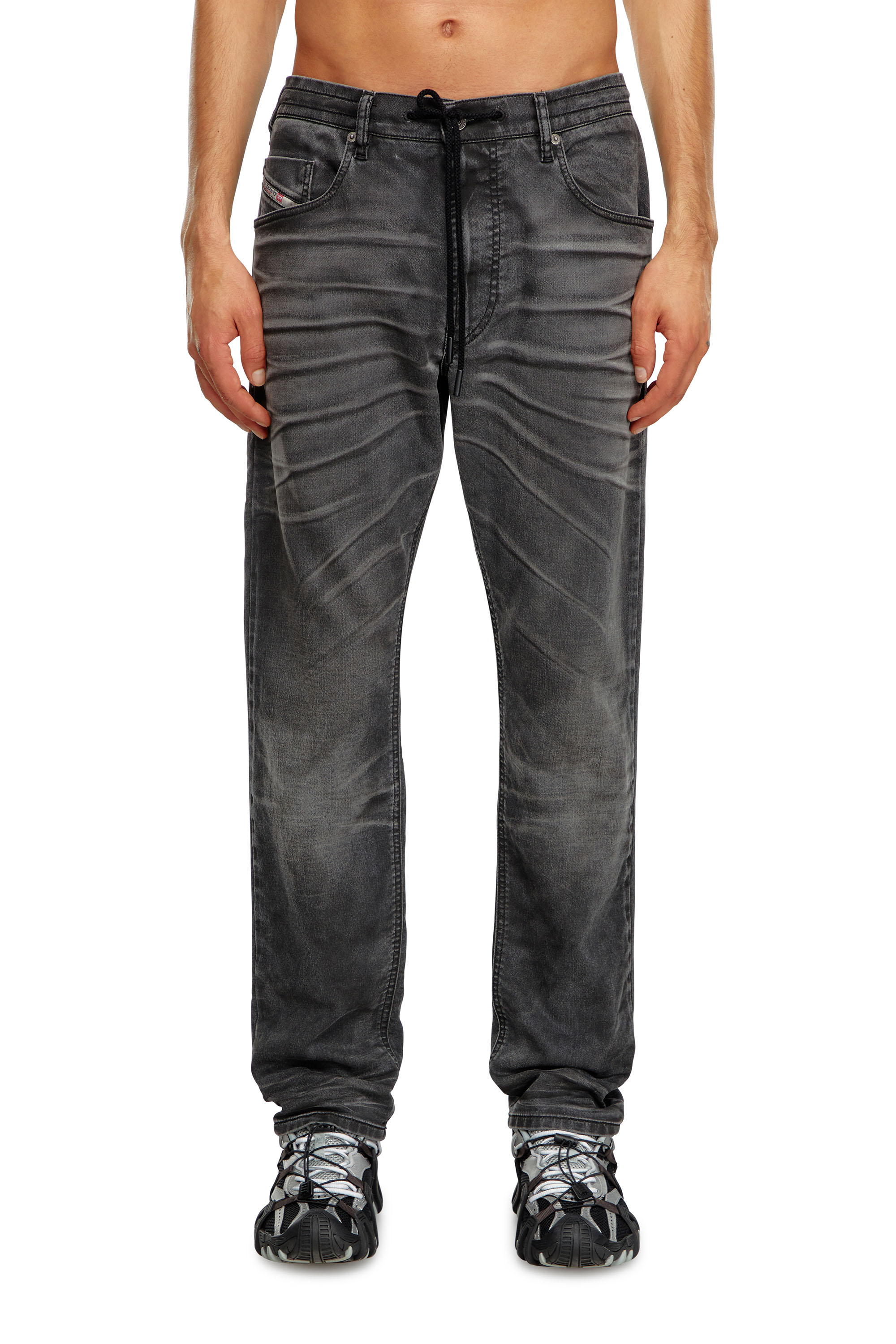 Diesel - Man Tapered 2030 D-Krooley Joggjeans® 09J37, Black/Dark grey - Image 1