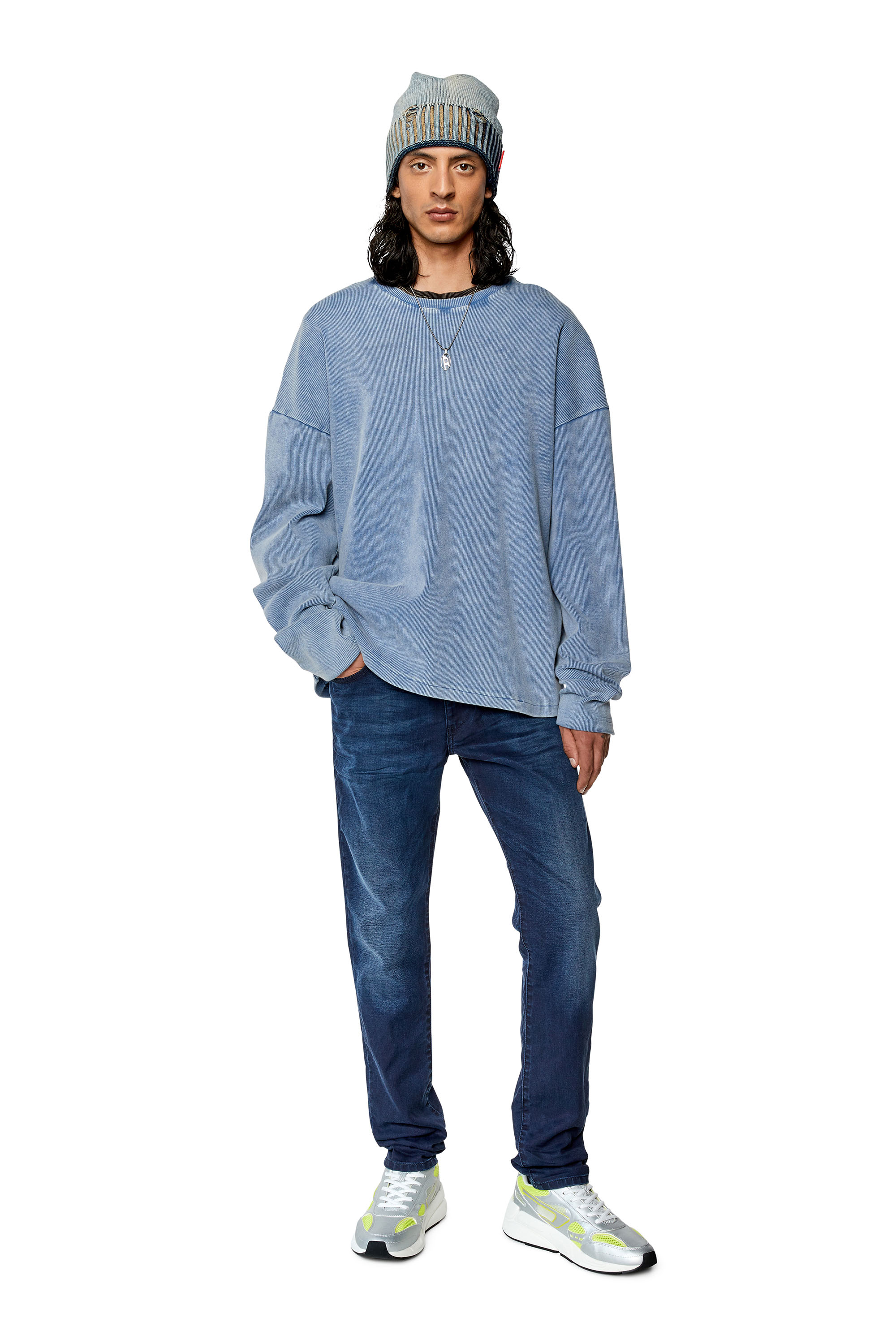 Diesel - Slim D-Strukt JoggJeans® 068FB, Dark Blue - Image 4