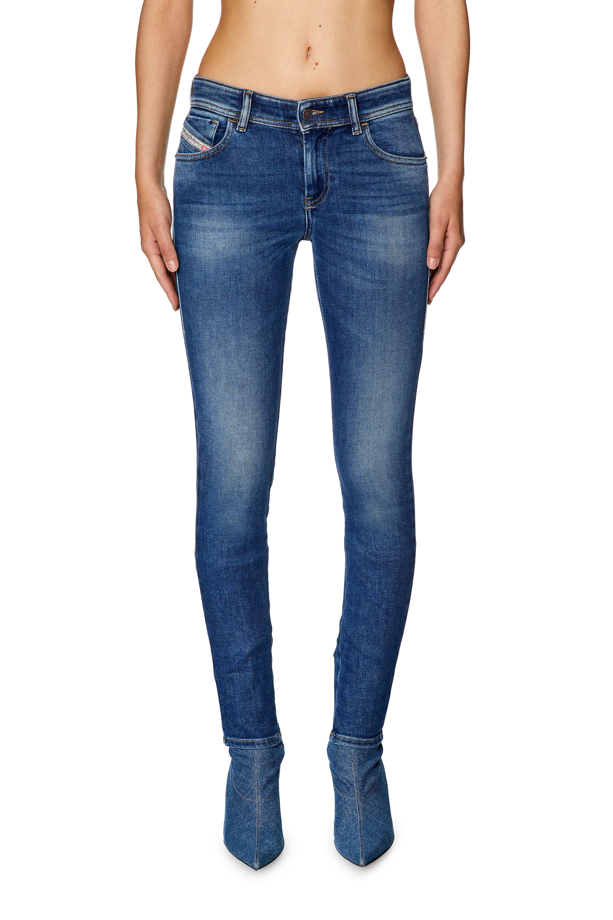 Diesel - Super skinny Jeans 2017 Slandy 09F86, Medium blue - Image 3