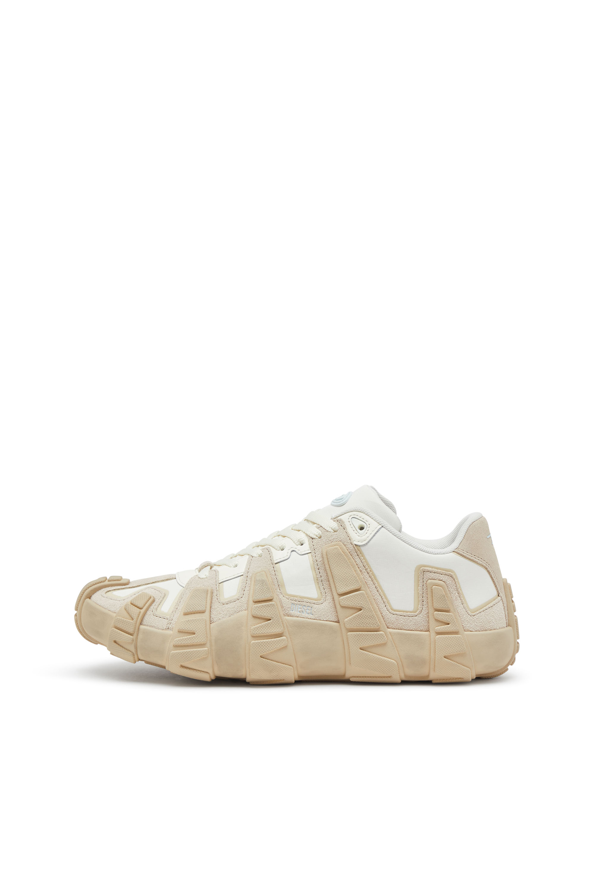 S-D-GRIFFE LOW, White/Beige Diesel - S-D-GRIFFE LOW, Man's S-D-Griffe - Nylon sneakers in White/Beige - 8