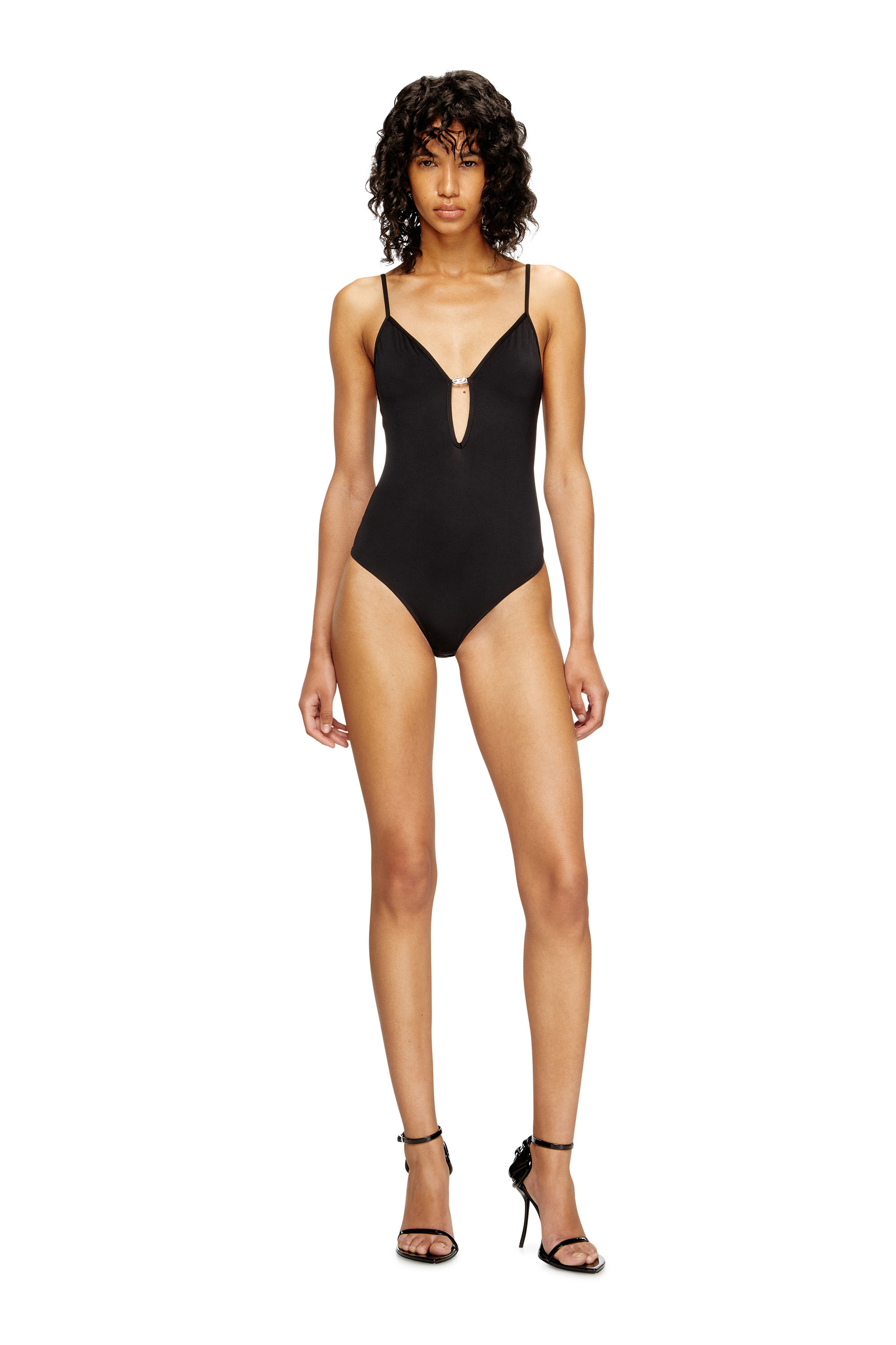 Diesel - UFBY-OVAL-D-BODYSUIT, Woman's Oval D bodysuit in Black - 2