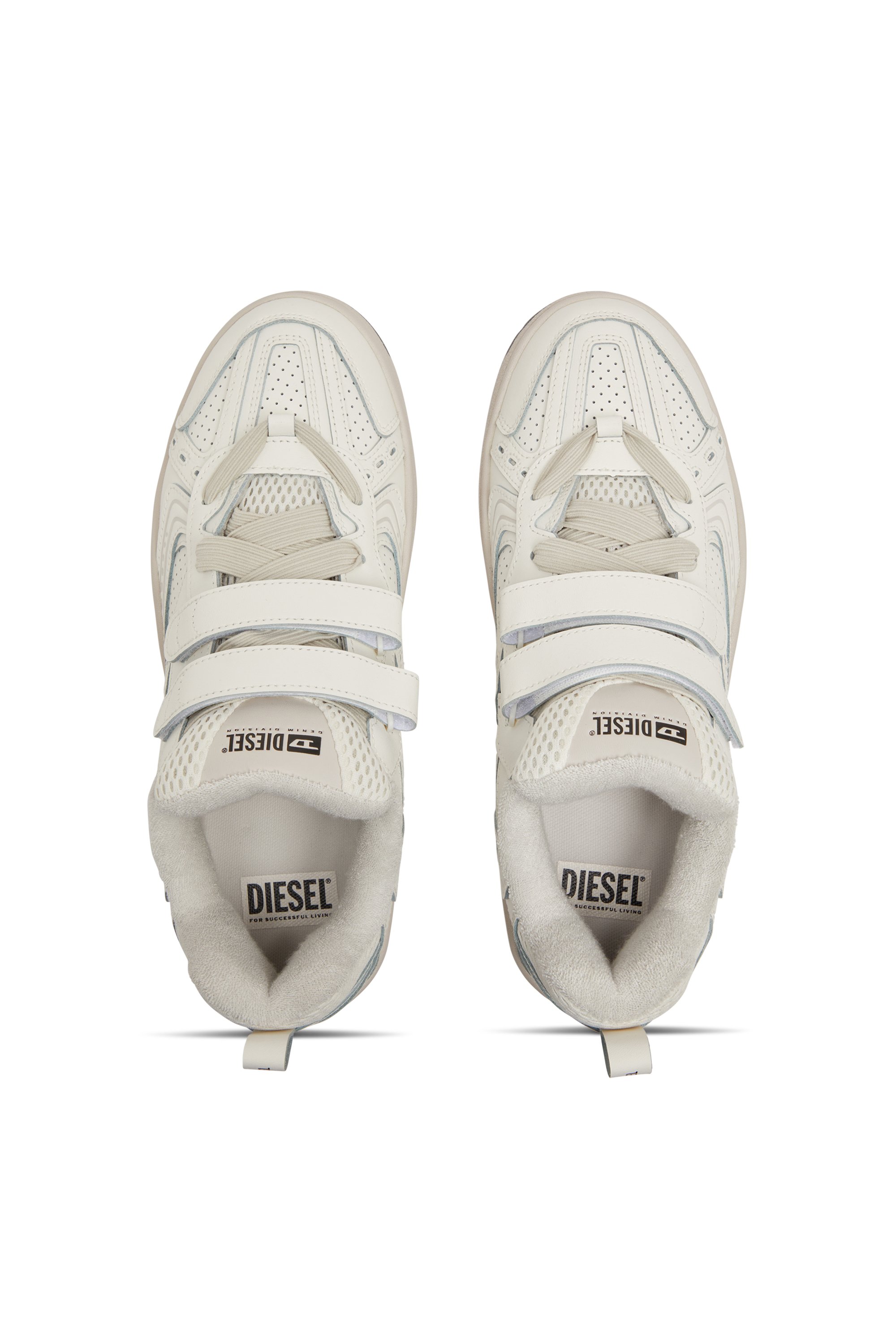 Diesel - S-UKIYO SKT, Man's S-Ukiyo-Monochrome sneaker with straps in White - 6