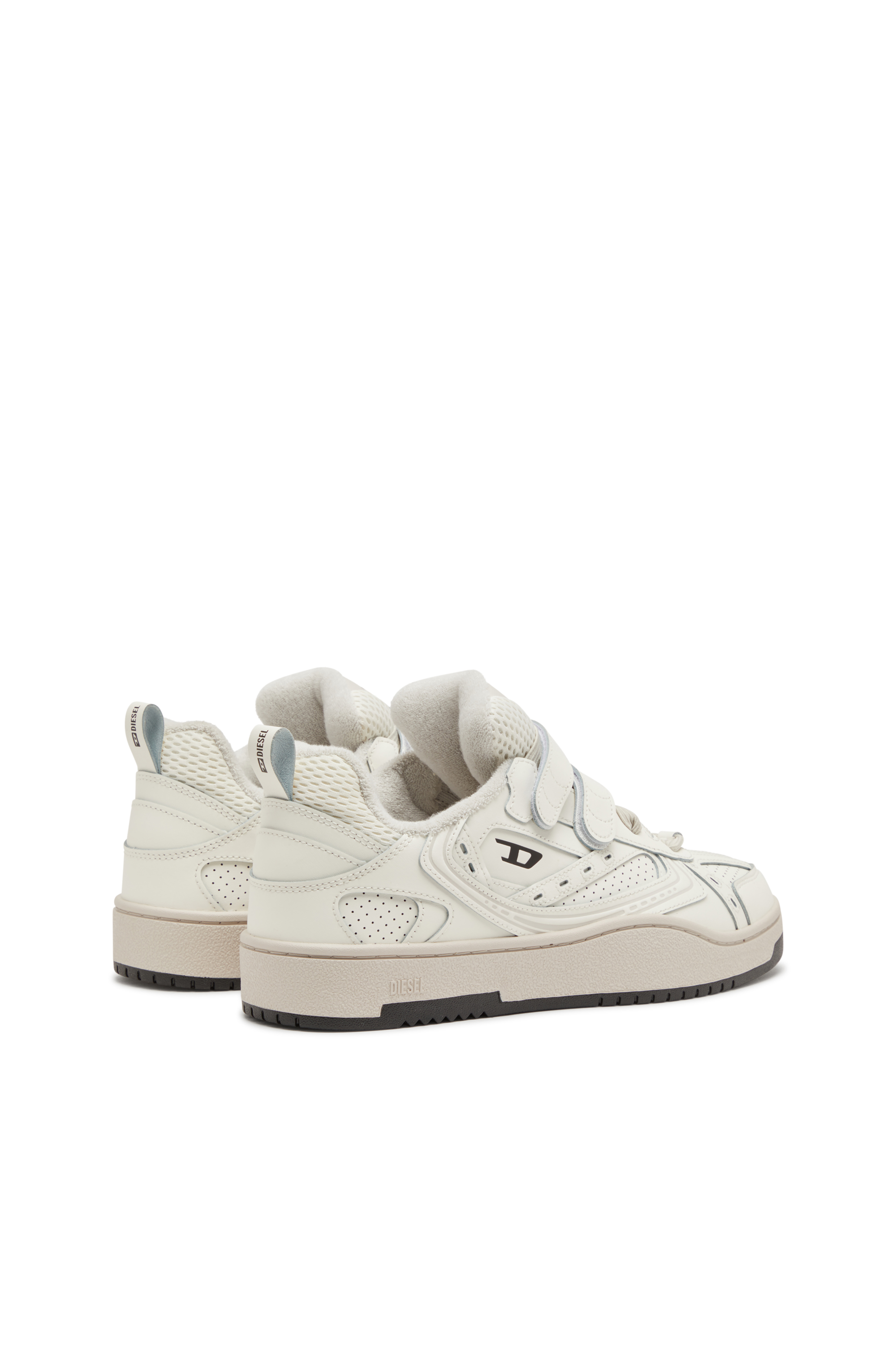 Diesel - S-UKIYO SKT, Man's S-Ukiyo-Monochrome sneaker with straps in White - 4