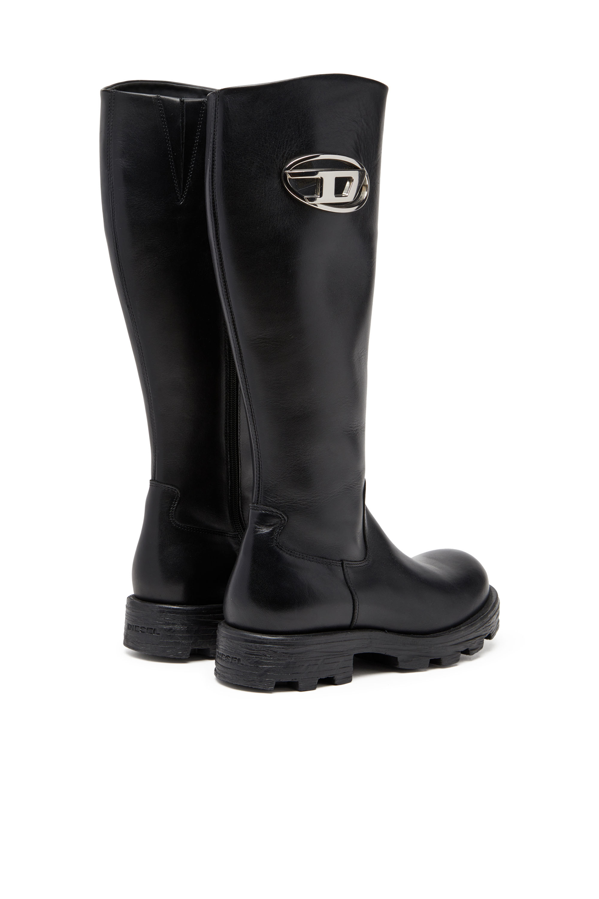 D-HAMMER HB D W, Black Diesel - D-HAMMER HB D W, Woman's D-Hammer-Leather knee-high boots in Black - 3