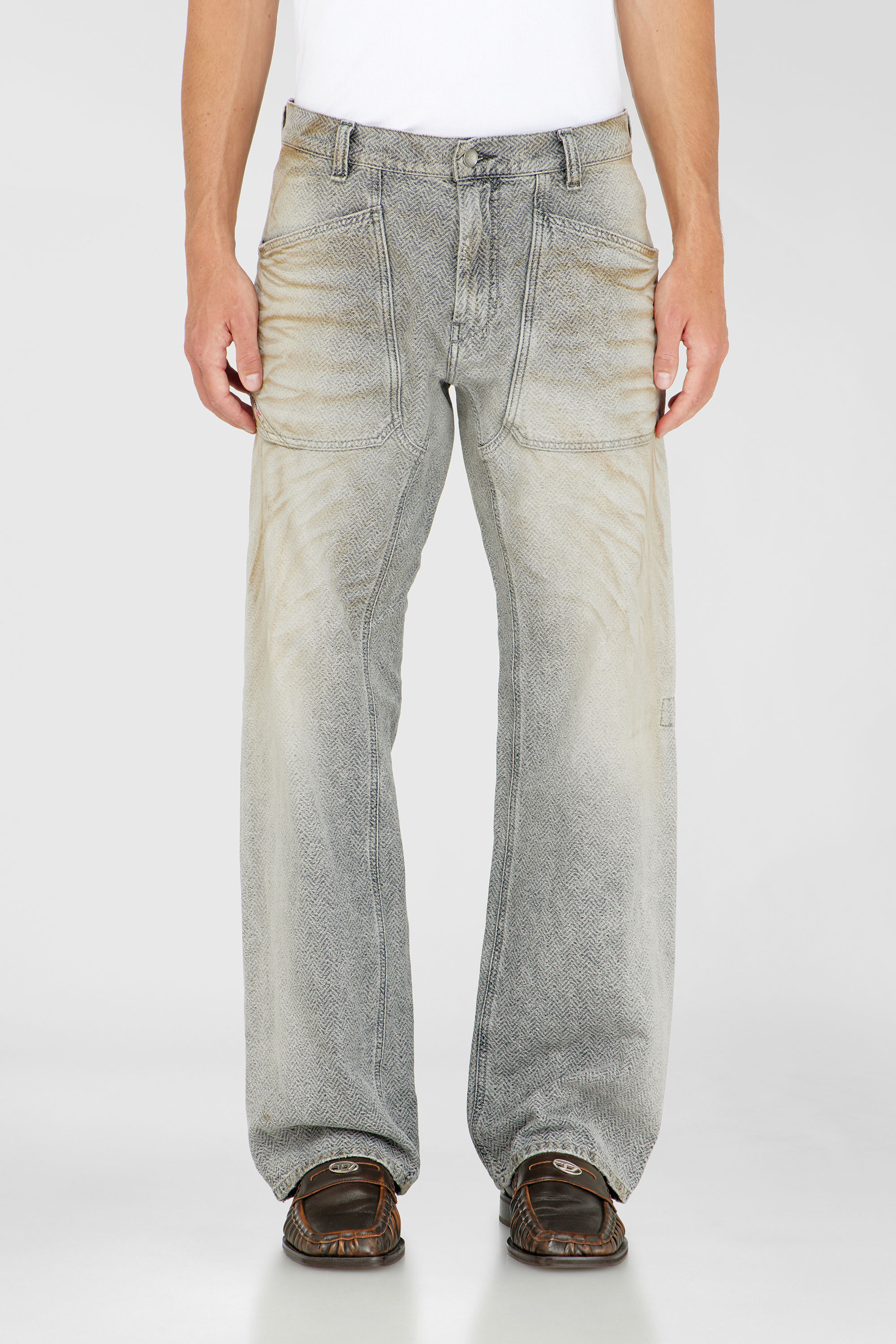 Diesel - Man's Relaxed Jeans D-Zeta 09Q11, Grey - 4