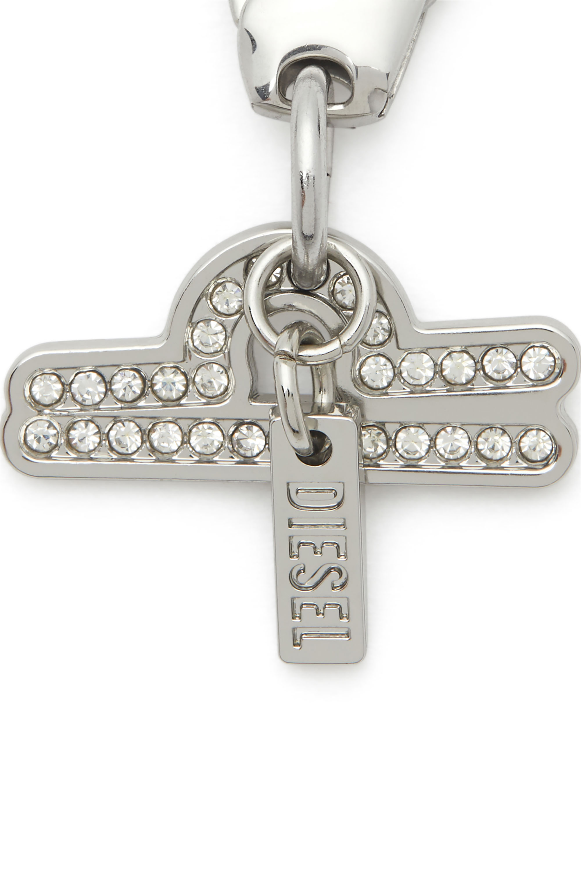 Diesel - CHARM LIBRA, Unisex's Libra metal charm with rhinestone details in Silver - 2
