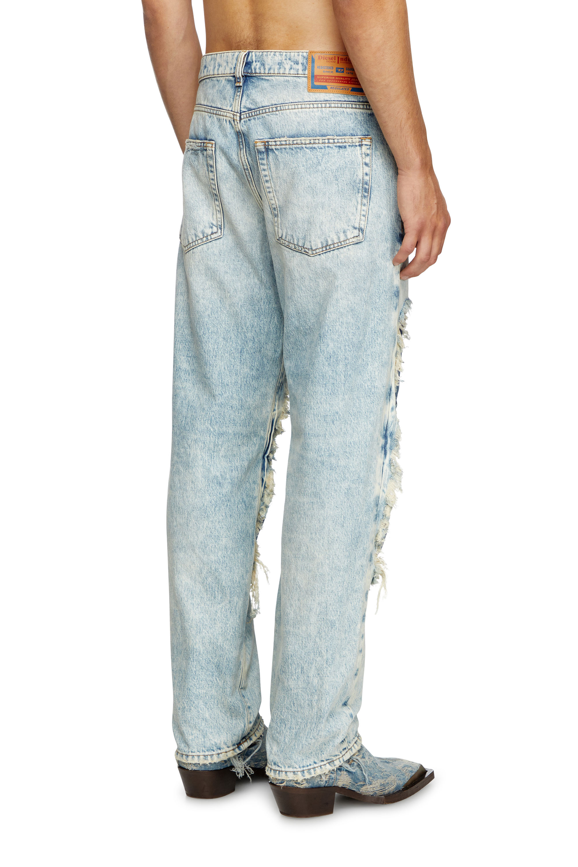 Diesel - Unisex's Straight Jeans D-Fire 0AJEN, Light Blue - 2