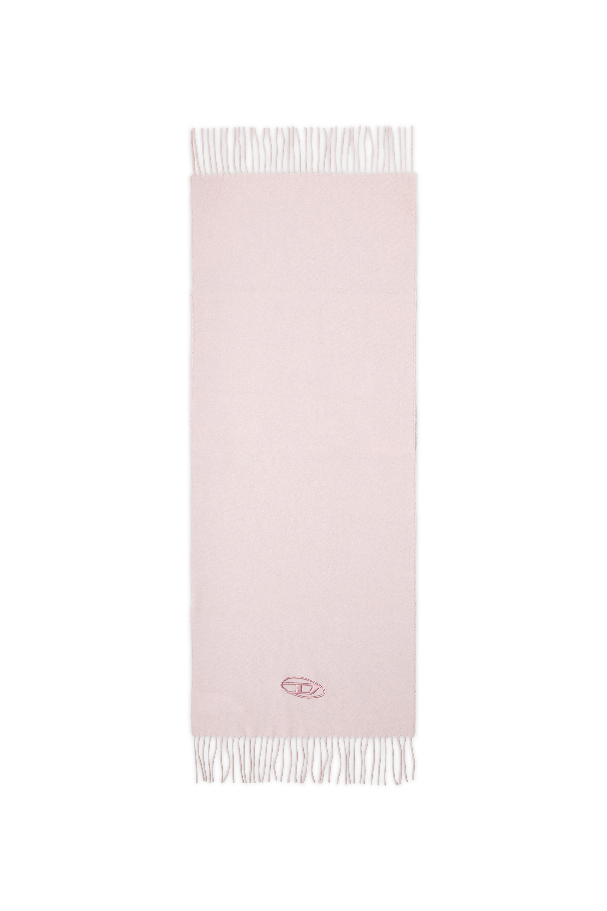 Diesel - S-IMON-D-LONG, Man's Wool-blend scarf with fringed edges in Pink - 2