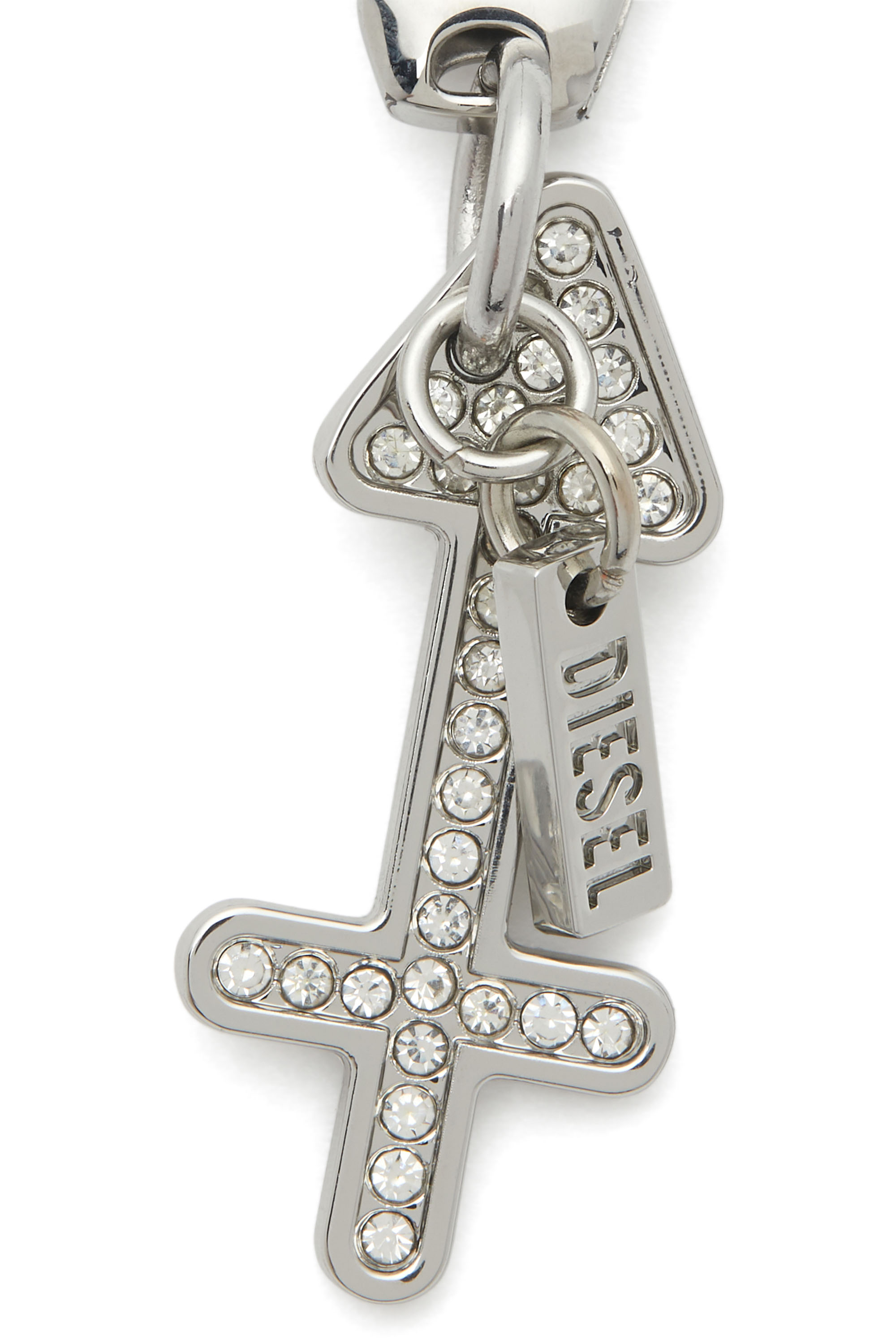 Diesel - CHARM SAGGITTARIUS, Unisex's Saggittarius metal charm with rhinestone details in Silver - 2