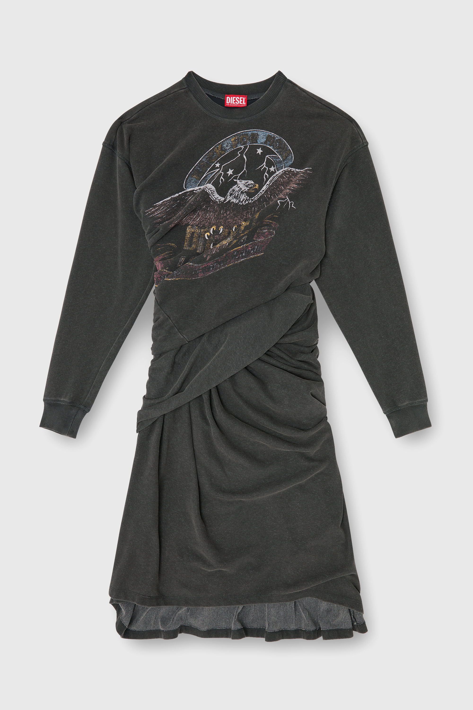 Diesel - D-NENCY, Woman's Sweatshirt dress with concert graphics in null - 2