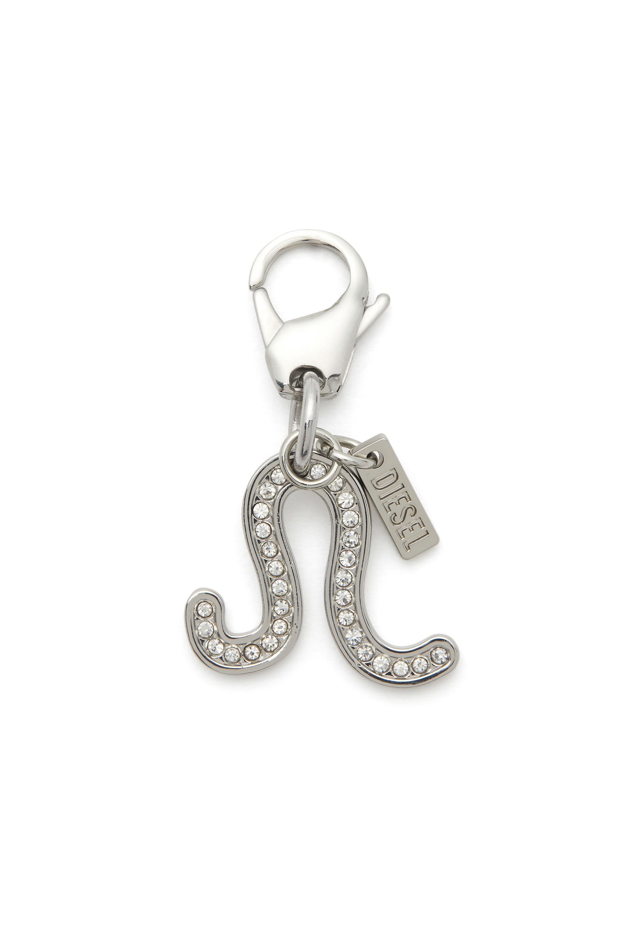Diesel - CHARM LEO, Unisex's Leo metal charm with rhinestone details in Silver - 1