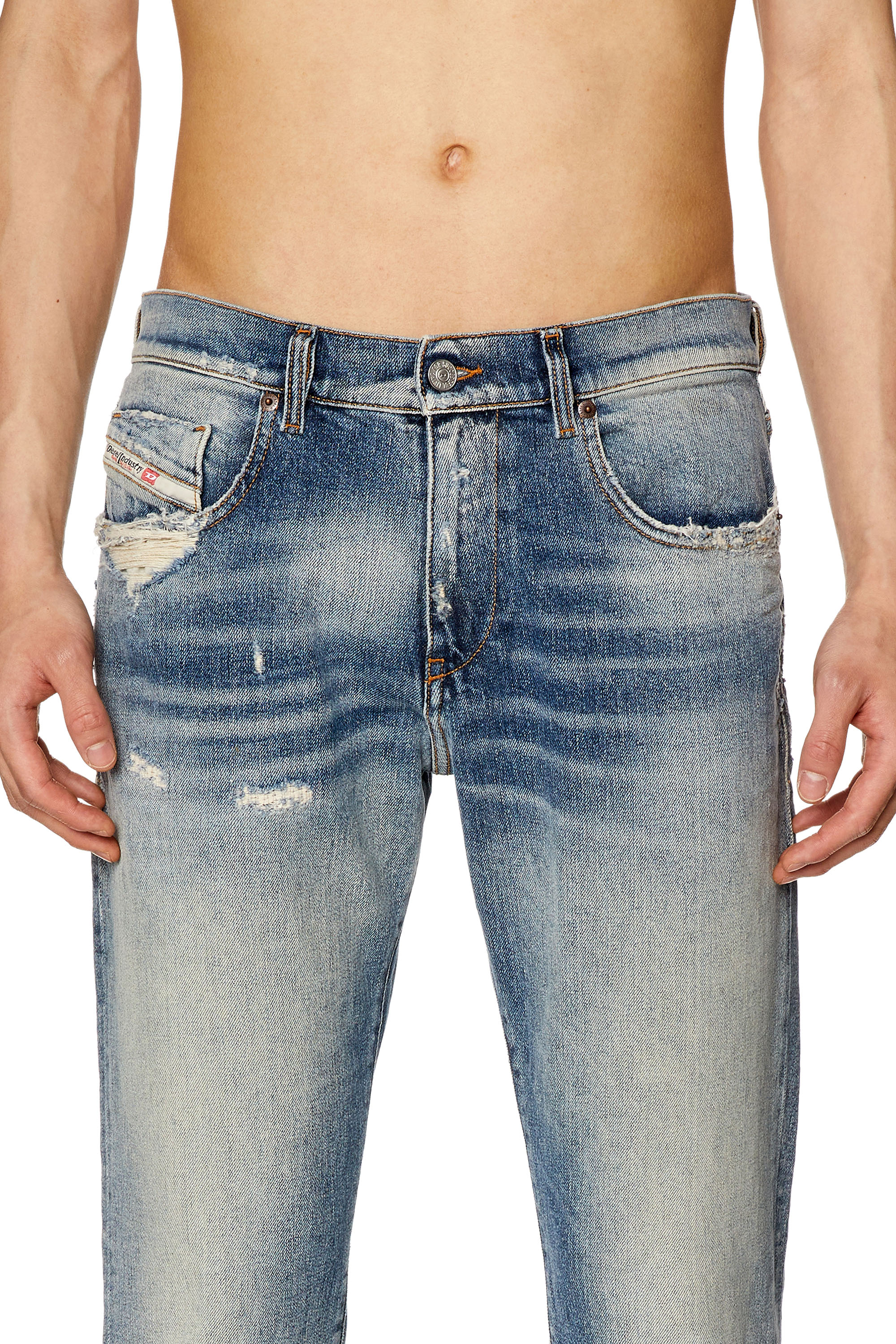 Diesel - Slim Jeans 2019 D-Strukt 007Q3, Light Blue - Image 3