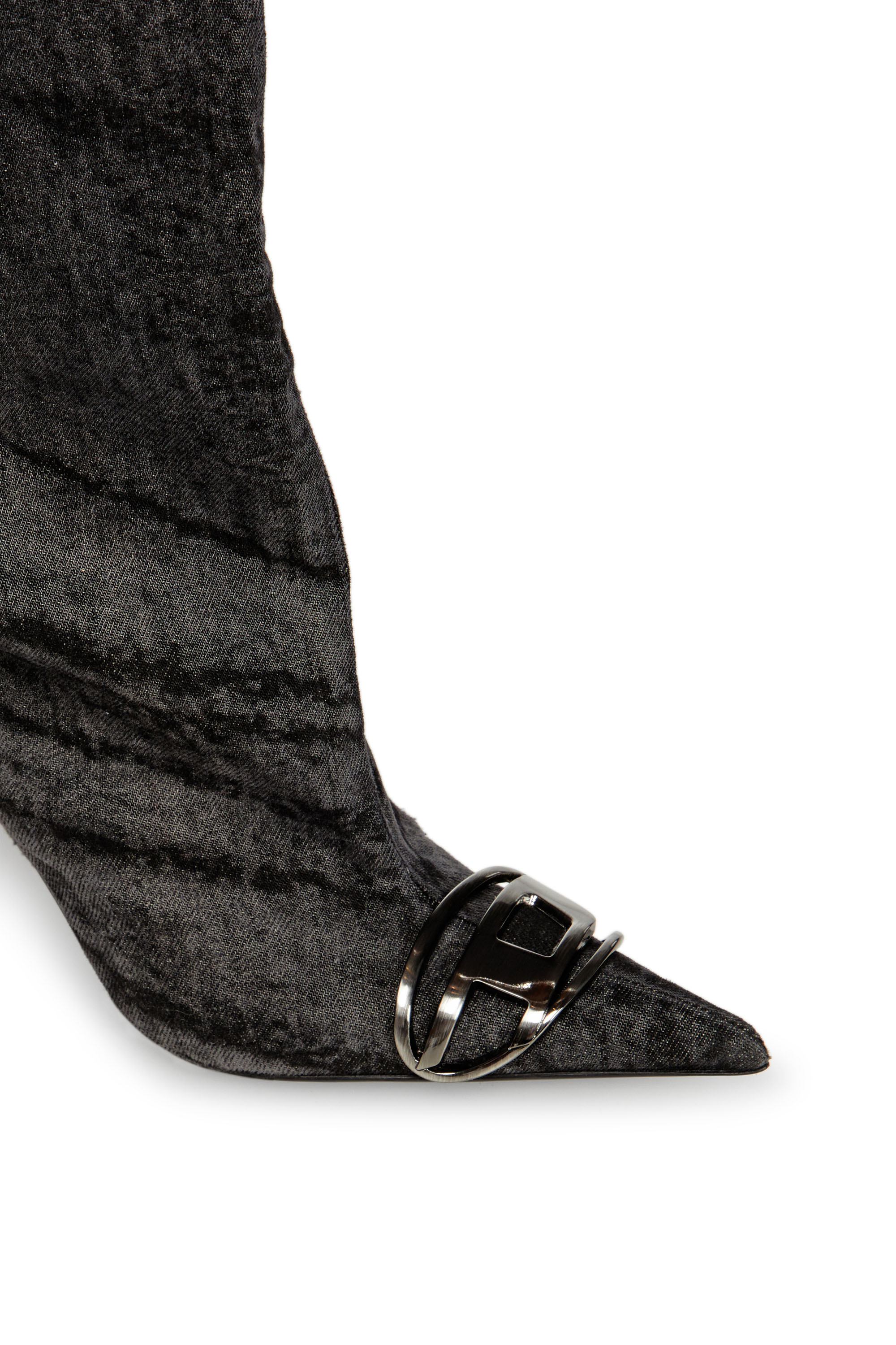 D-VENUS 90 OTK BOOT, Black Diesel - D-VENUS 90 OTK BOOT, Woman's D-Venus-Over-the-knee boots in coated denim in Black - 5