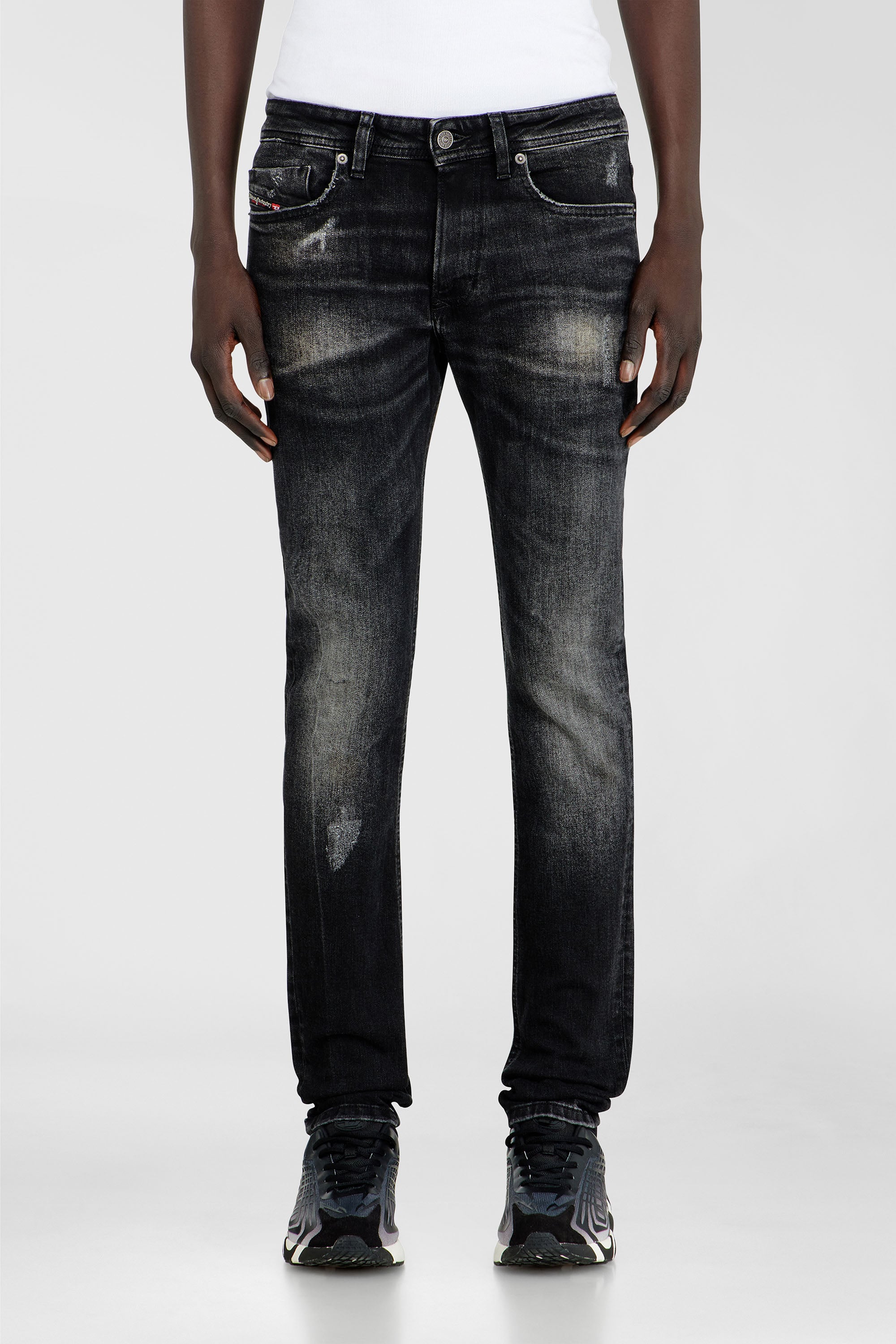 Diesel - Man's Skinny Jeans 1979 Sleenker 0DBDP, Black/Dark grey - 1