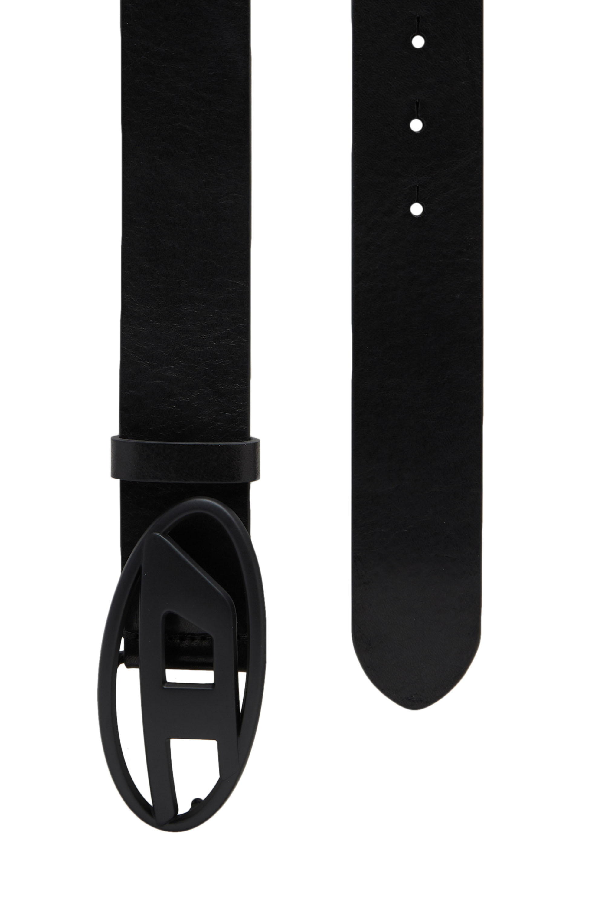 Diesel - B-1DR, Unisex's 3.9cm leather belt with tonal buckle in Black - 2