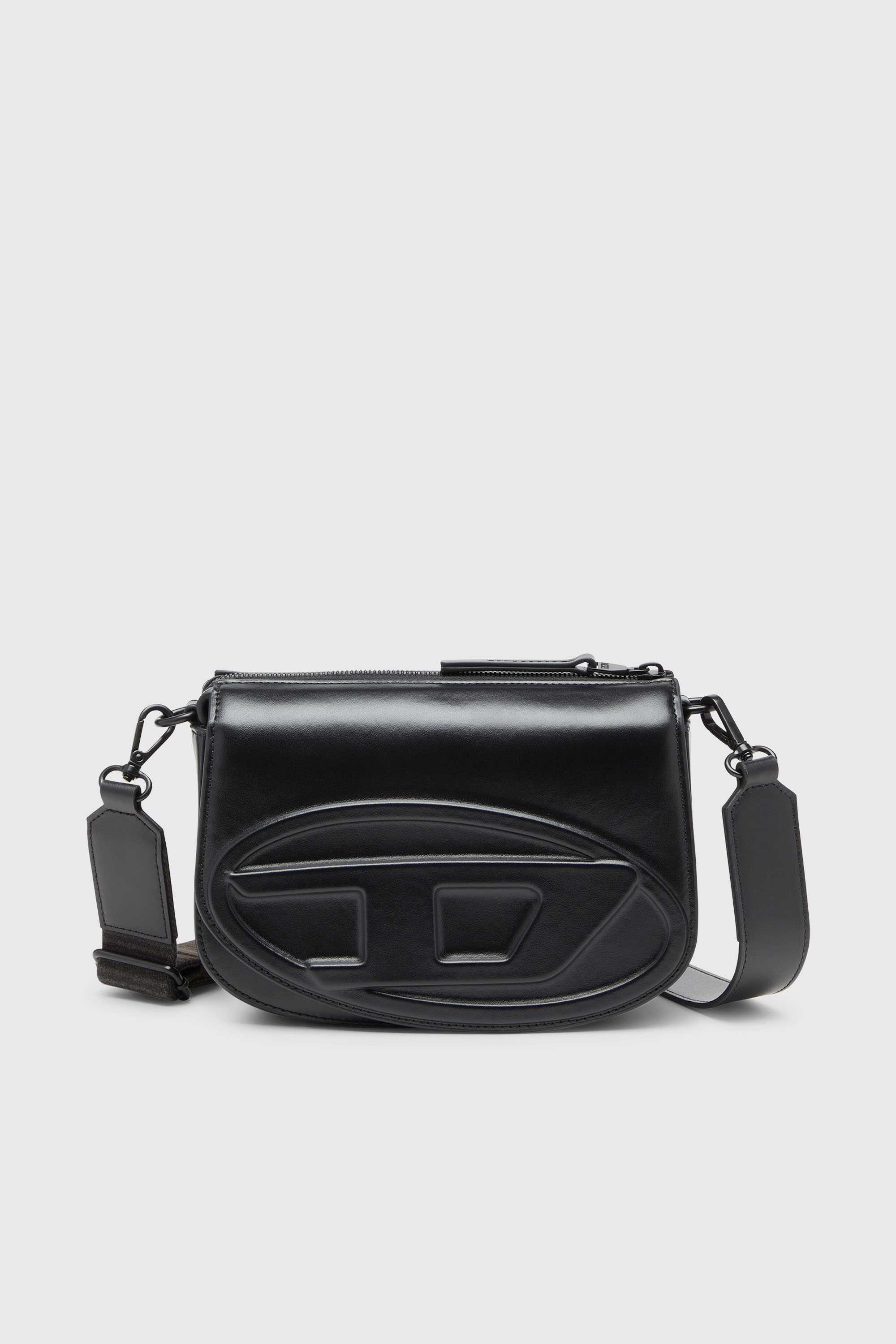 Diesel - 1DR CAMERA BAG, Unisex's 1DR-Camera bag in premium leather in Black - 2