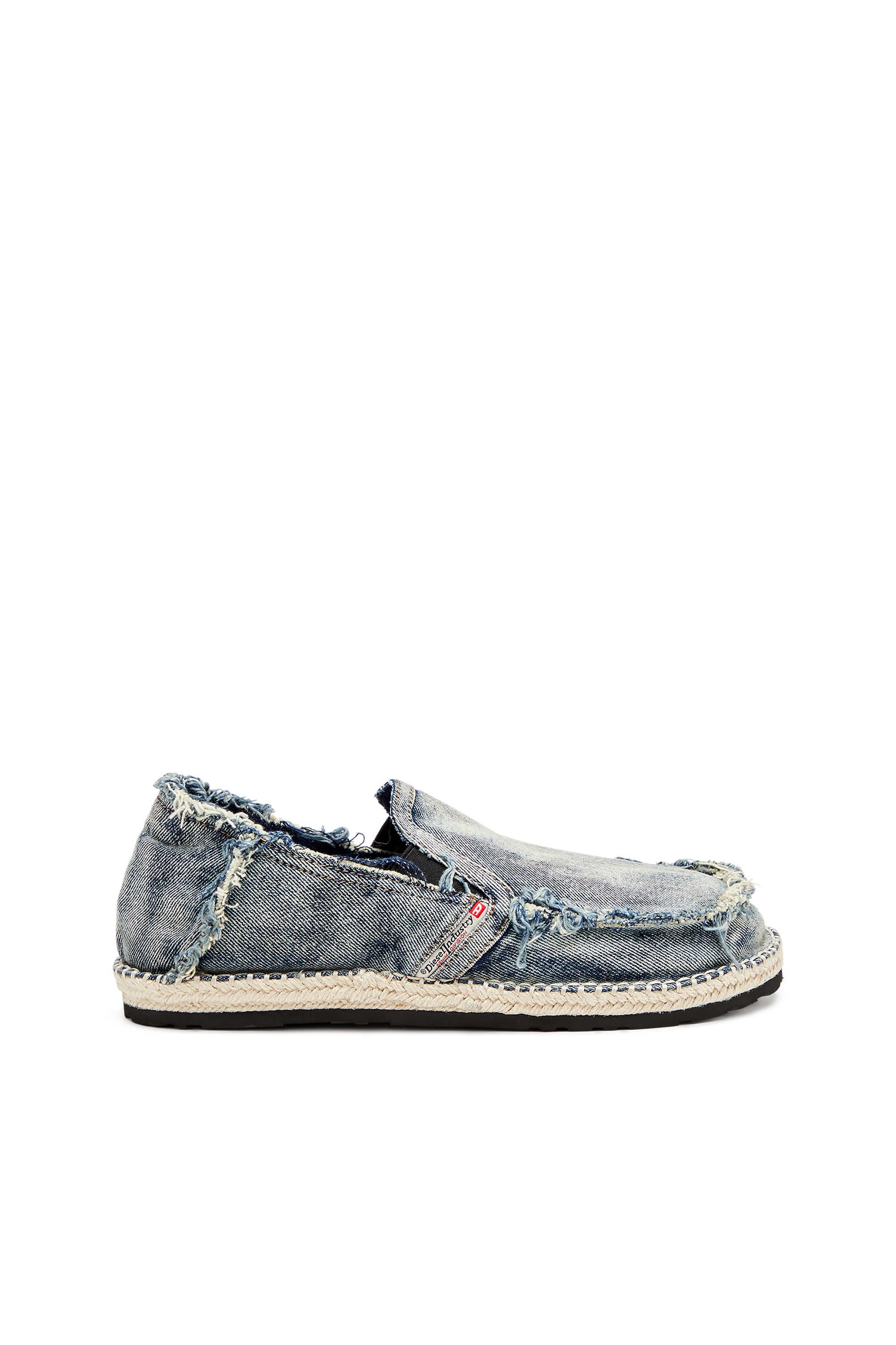 Diesel - D-LUKAS ESP, Man's D-Lukas-Espadrille loafers in distressed denim in Light Blue - 1