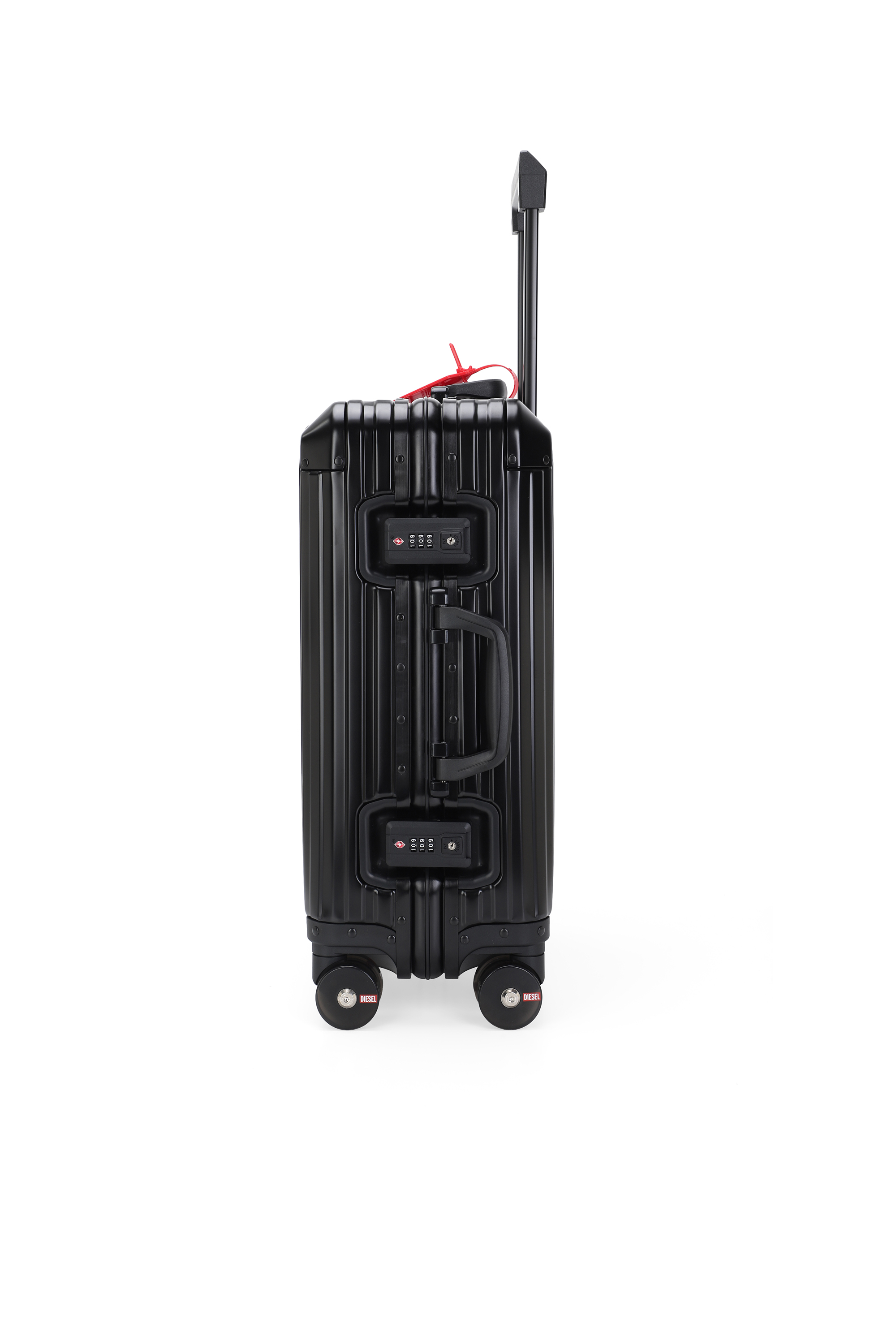 Diesel - DIESEL ALUMINUM TROLLEY- DSL002, Unisex's Aluminum suitcase size S in Black - 3