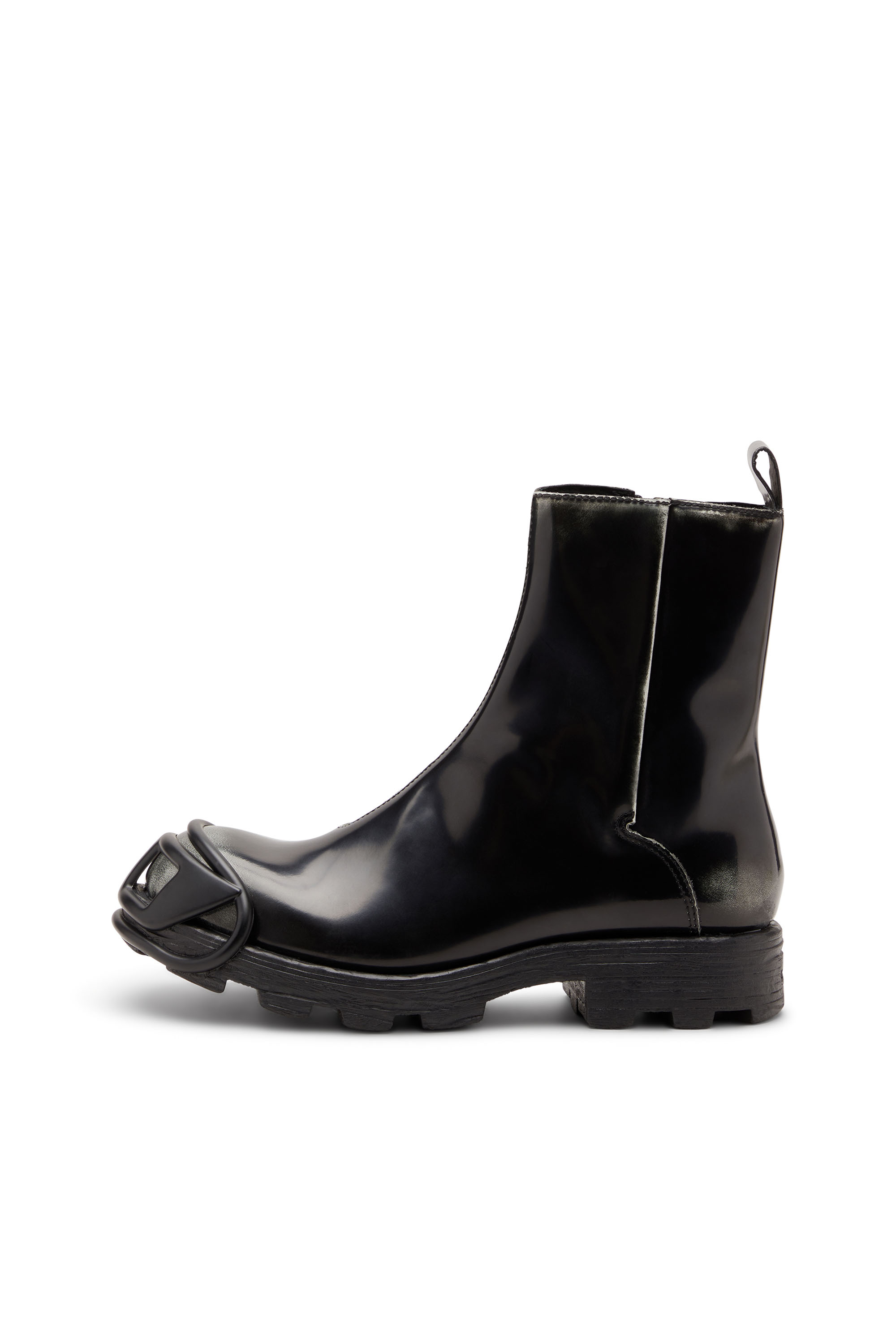 D-HAMMER BT ZIP D, Black Diesel - D-HAMMER BT ZIP D, Man's D-Hammer - Leather boots with zipper in Black - 7