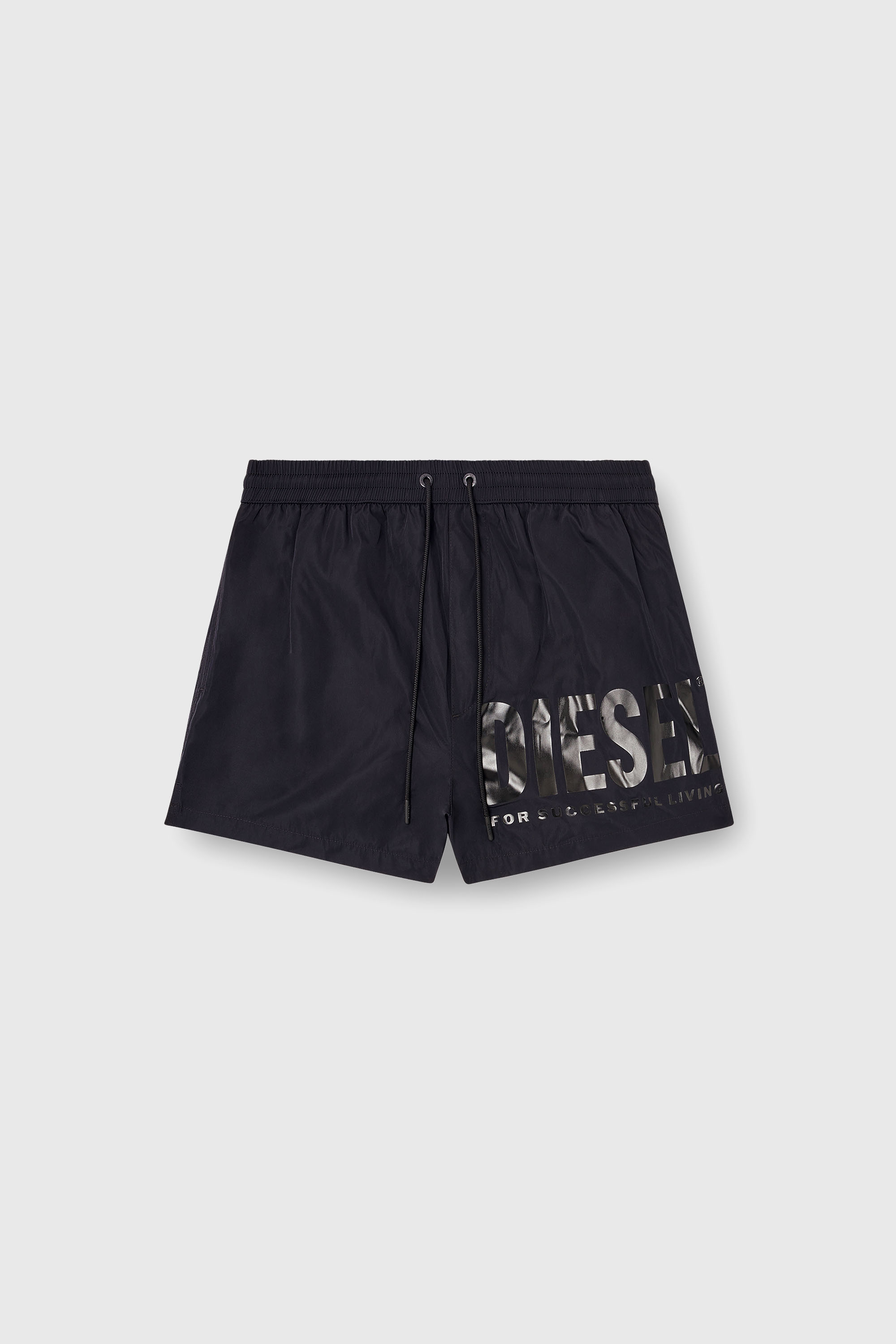 Diesel - MARIO-34-D-CORE, Man's Mid-length swim shorts with logo print in Black - 4