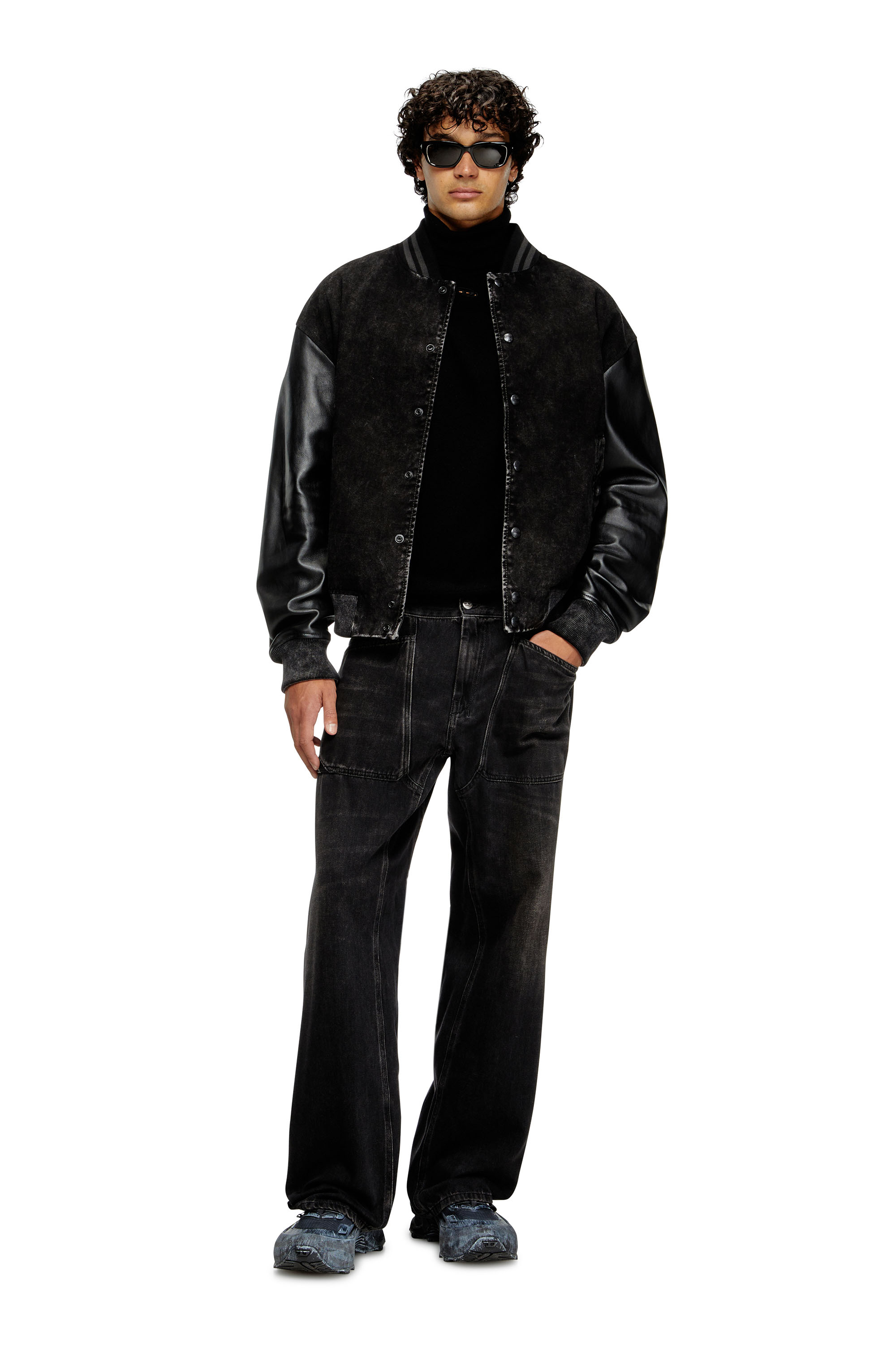 Diesel - K-VIERI-TN, Man's Turtleneck jumper in wool and cashmere in Black - 2