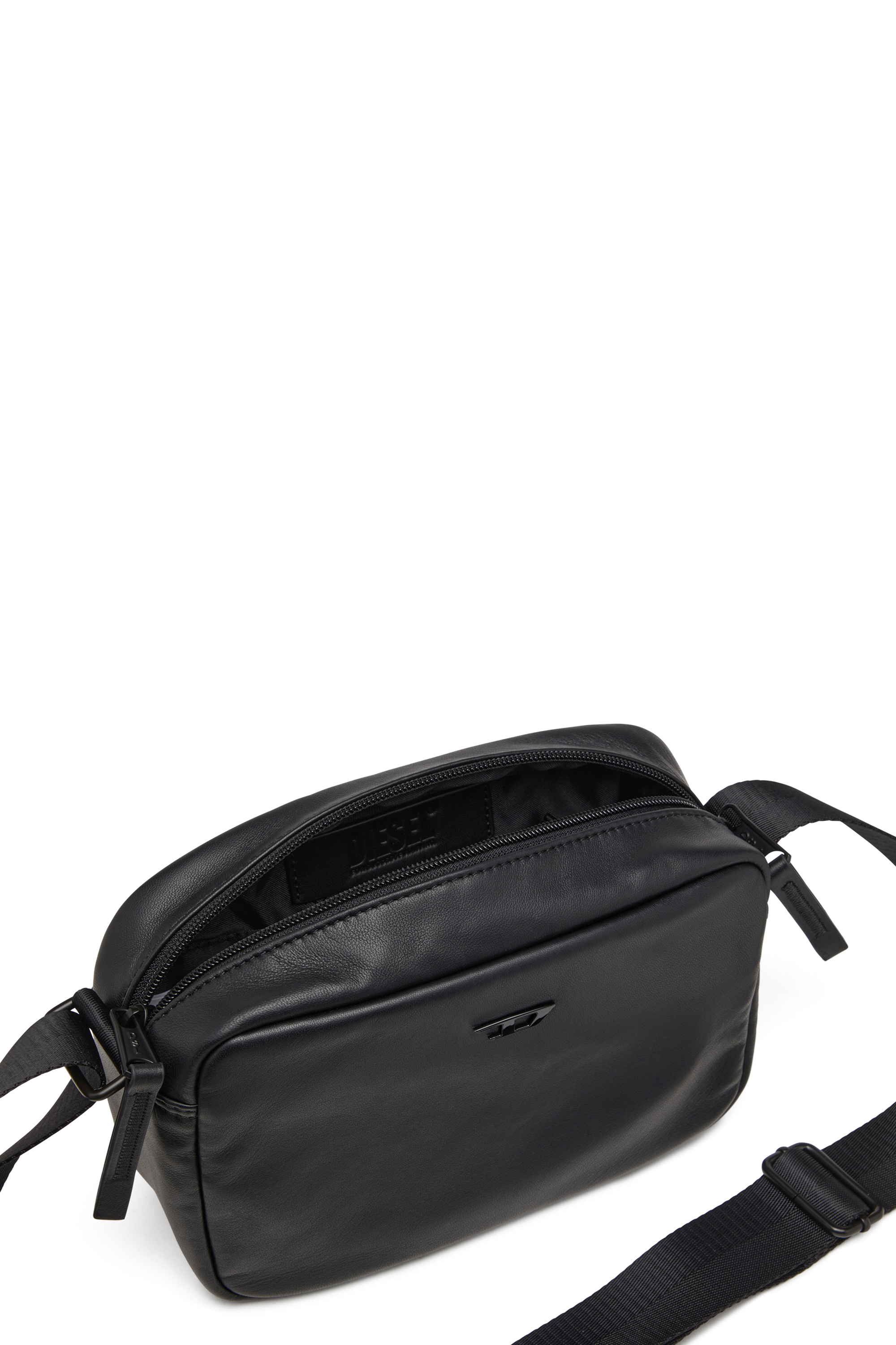 Diesel - RAVE CAMERA BAG X, Man's Rave-Camera bag in nappa leather in Black - 3