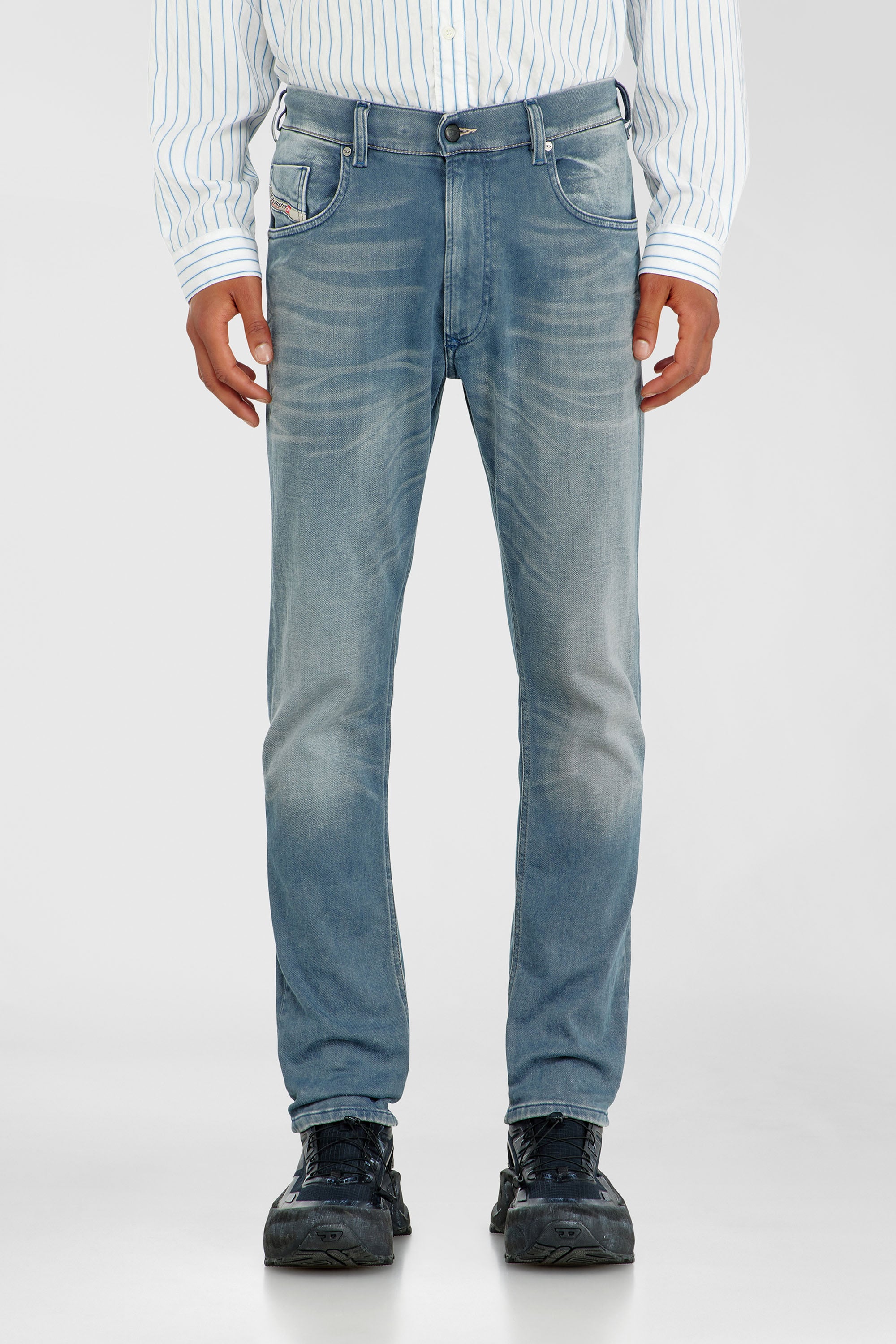 Diesel - Man's Regular 2032 D-Krooley-BW Joggjeans&reg; 09P91, Light Blue - 1