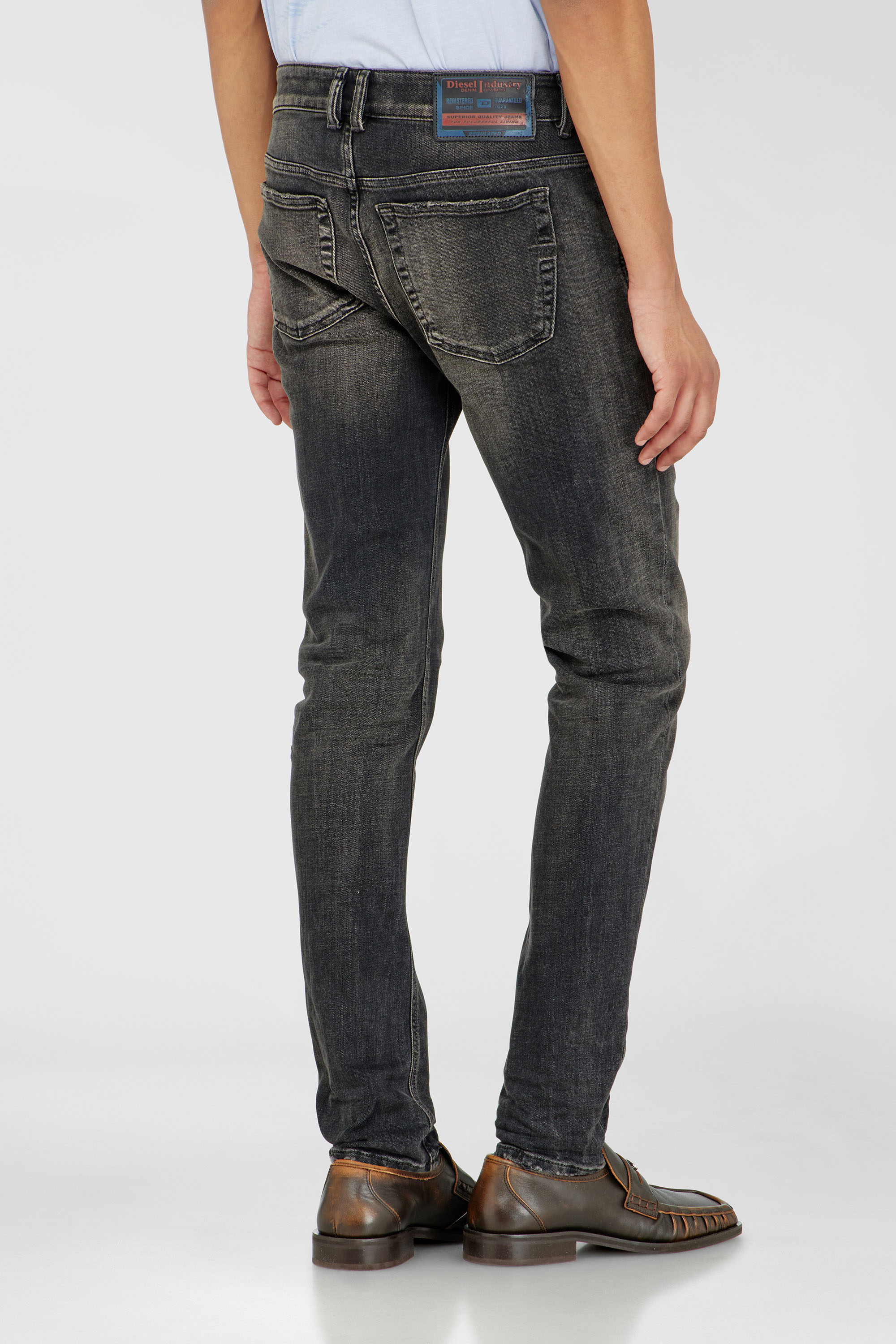 Diesel - Man's Skinny Jeans 1979 Sleenker 09P77, Black/Dark grey - 5