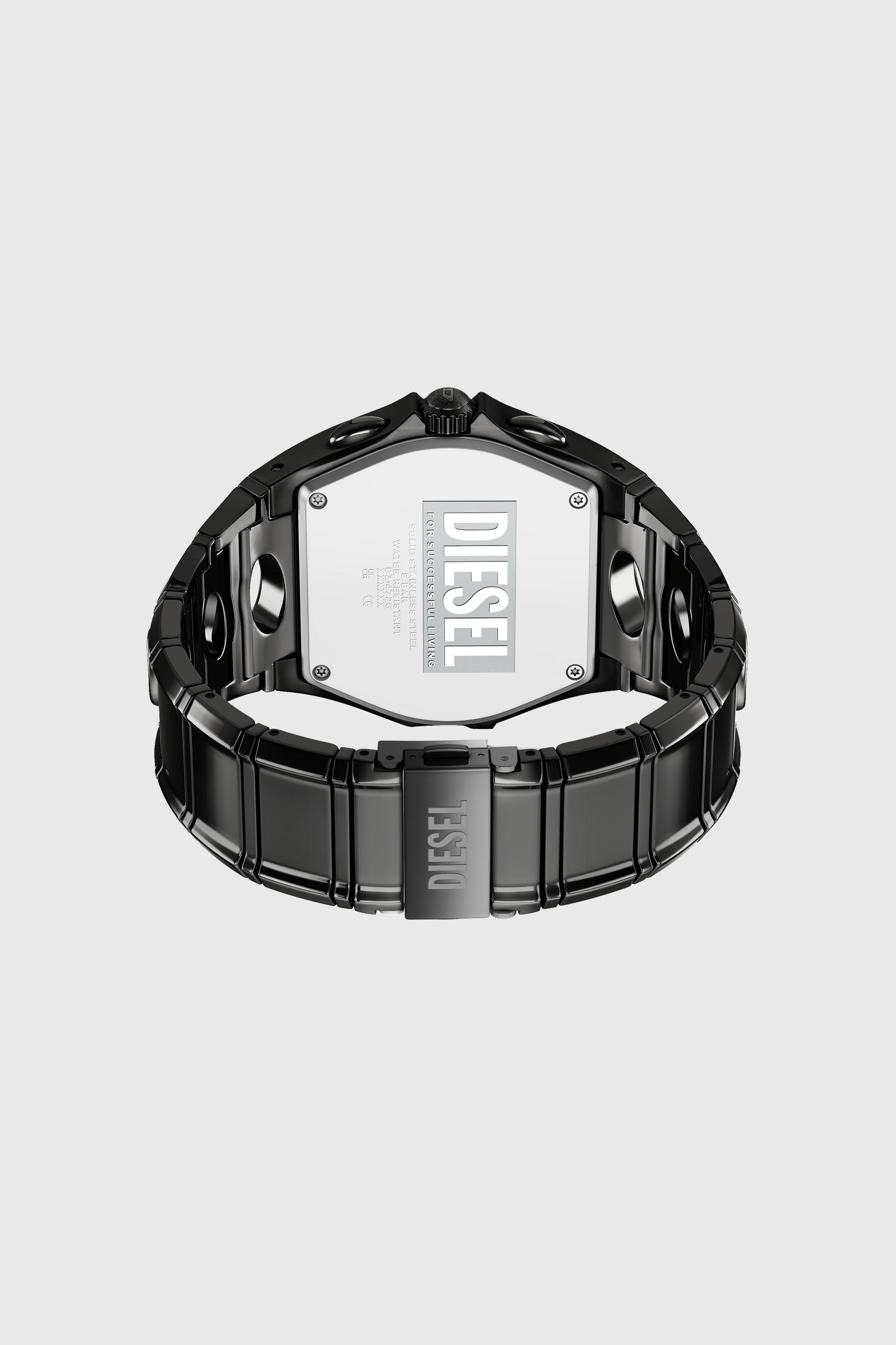 Diesel - DZ4726 WATCH, Man's D-Curve gunmetal stainless steel watch in Black - 8