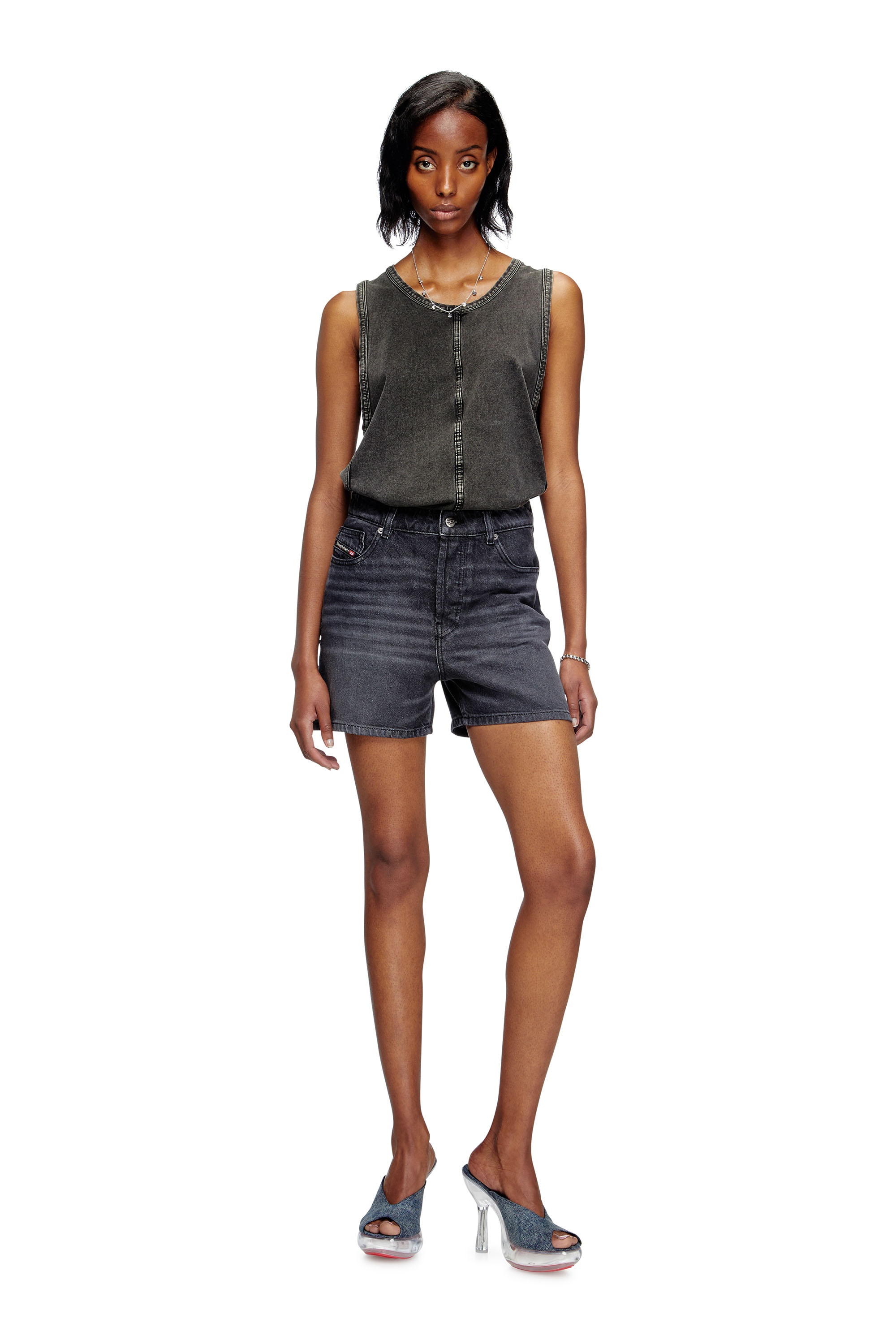 DE-JIRO, Black Diesel - DE-JIRO, Woman's Denim shorts in Black - 1