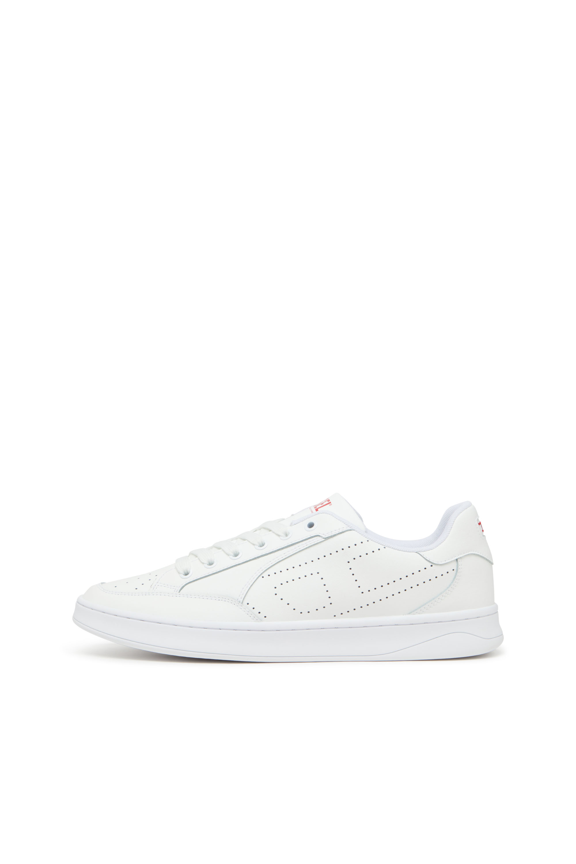 Diesel - S-DAKOTA LOW W, Woman's Leather sneakers with perforated logo in White - 7