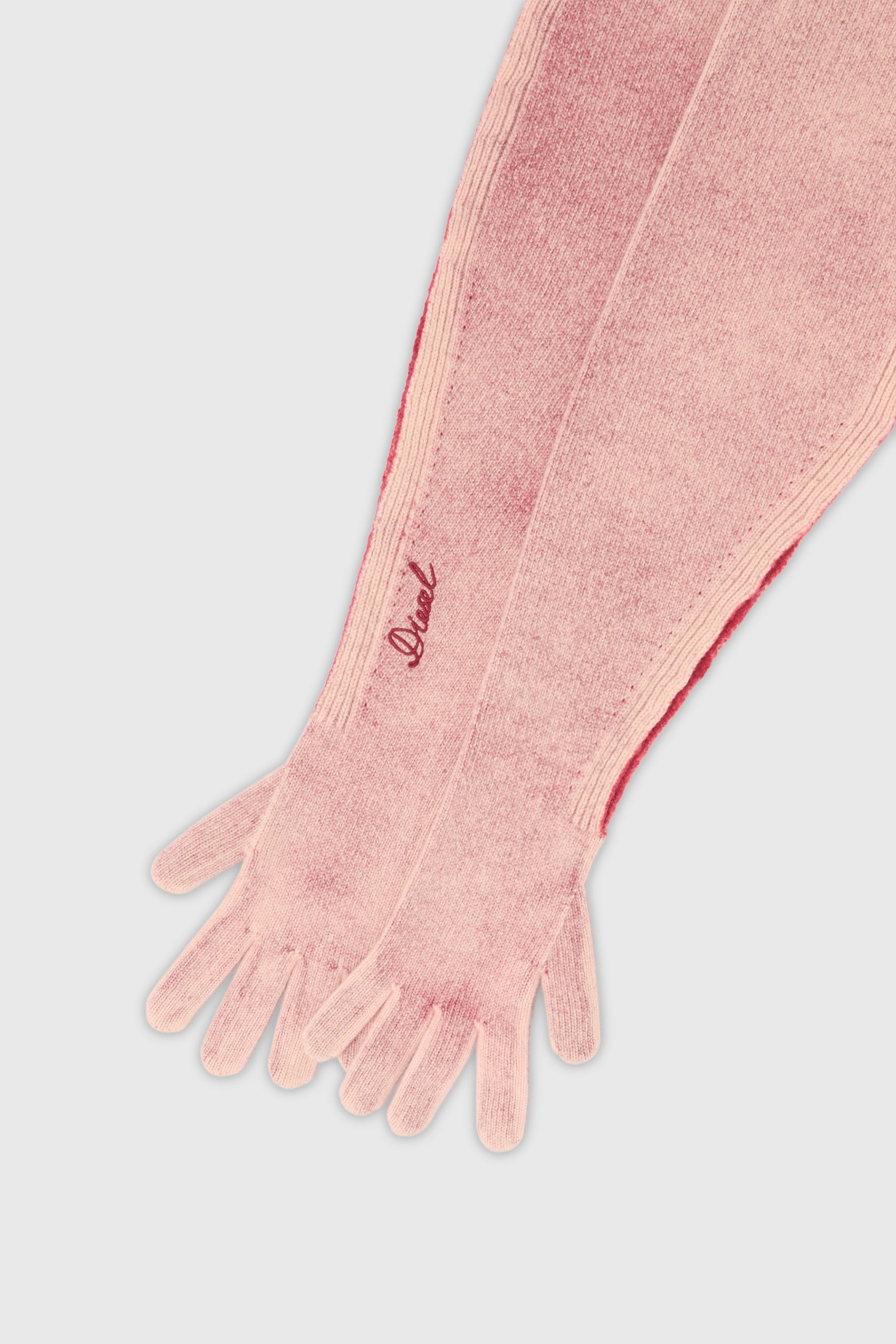 Diesel - K-EVIN, Unisex's Hybrid glove-scarf in two-tone wool in Pink - 2