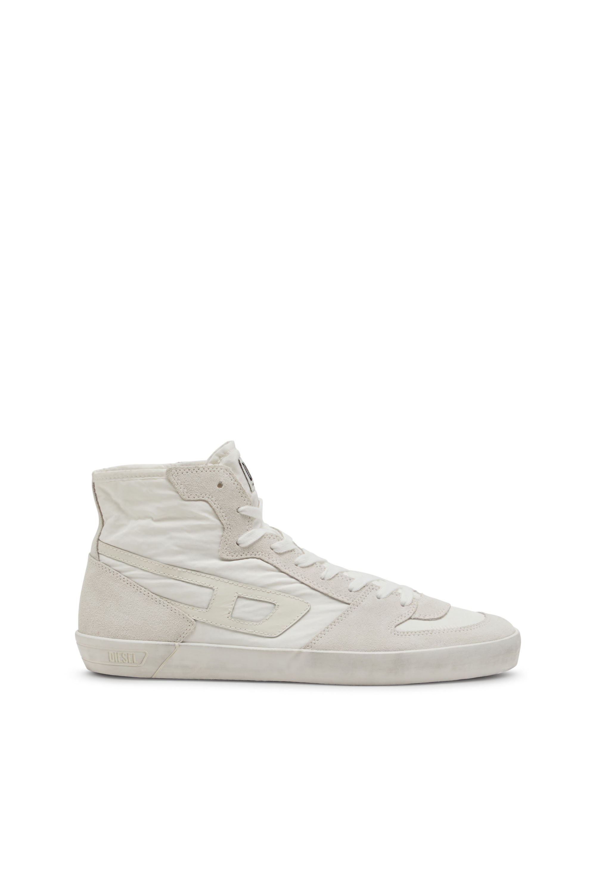 Diesel - S-LEROJI D-1 MID, Man's S-Leroji D-Padded-ripstop and suede high-top sneakers in White - 1