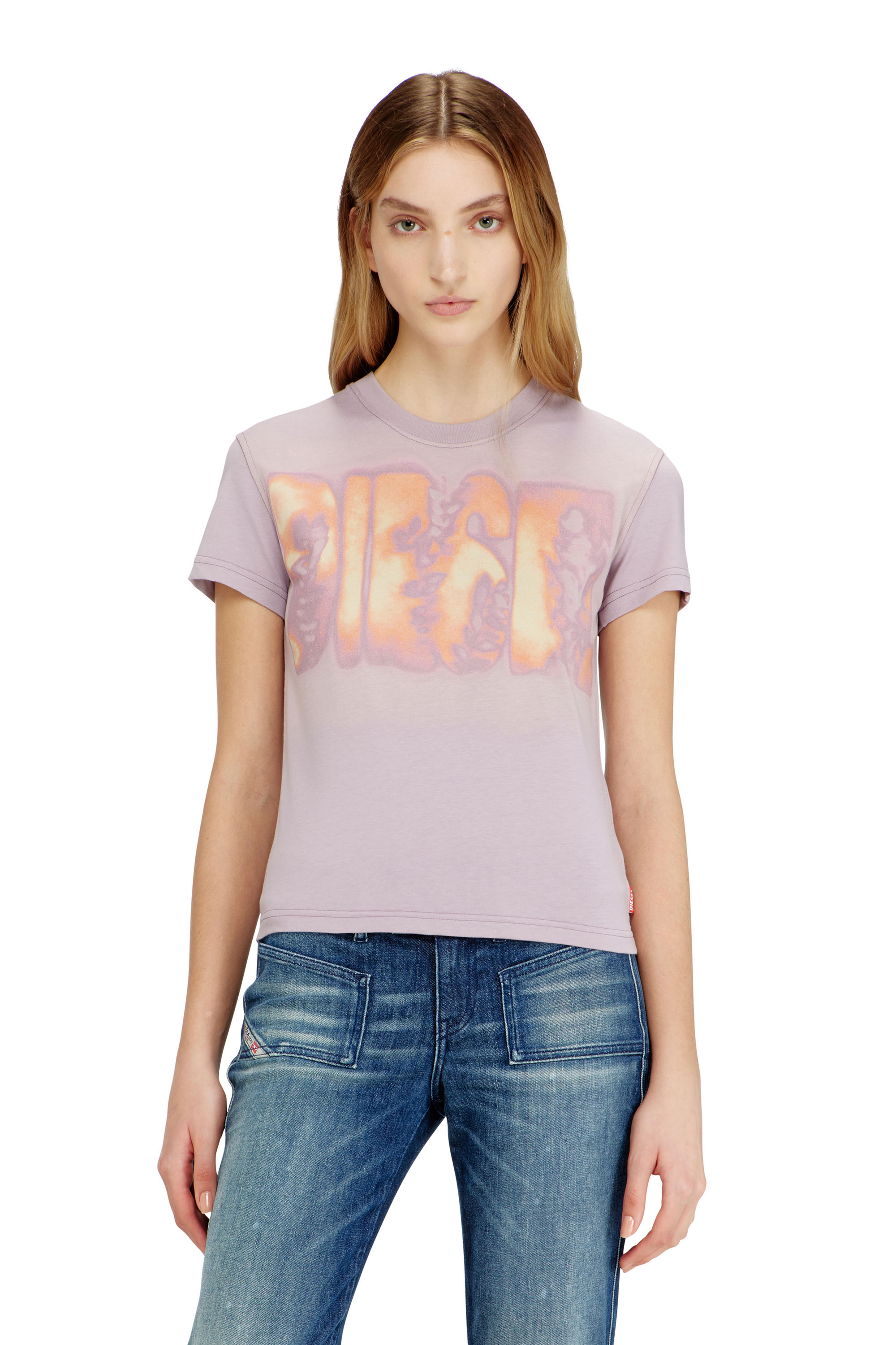 Diesel - T-ILA-AA3, Woman's Slim jersey T-shirt with graphic print in null - 1