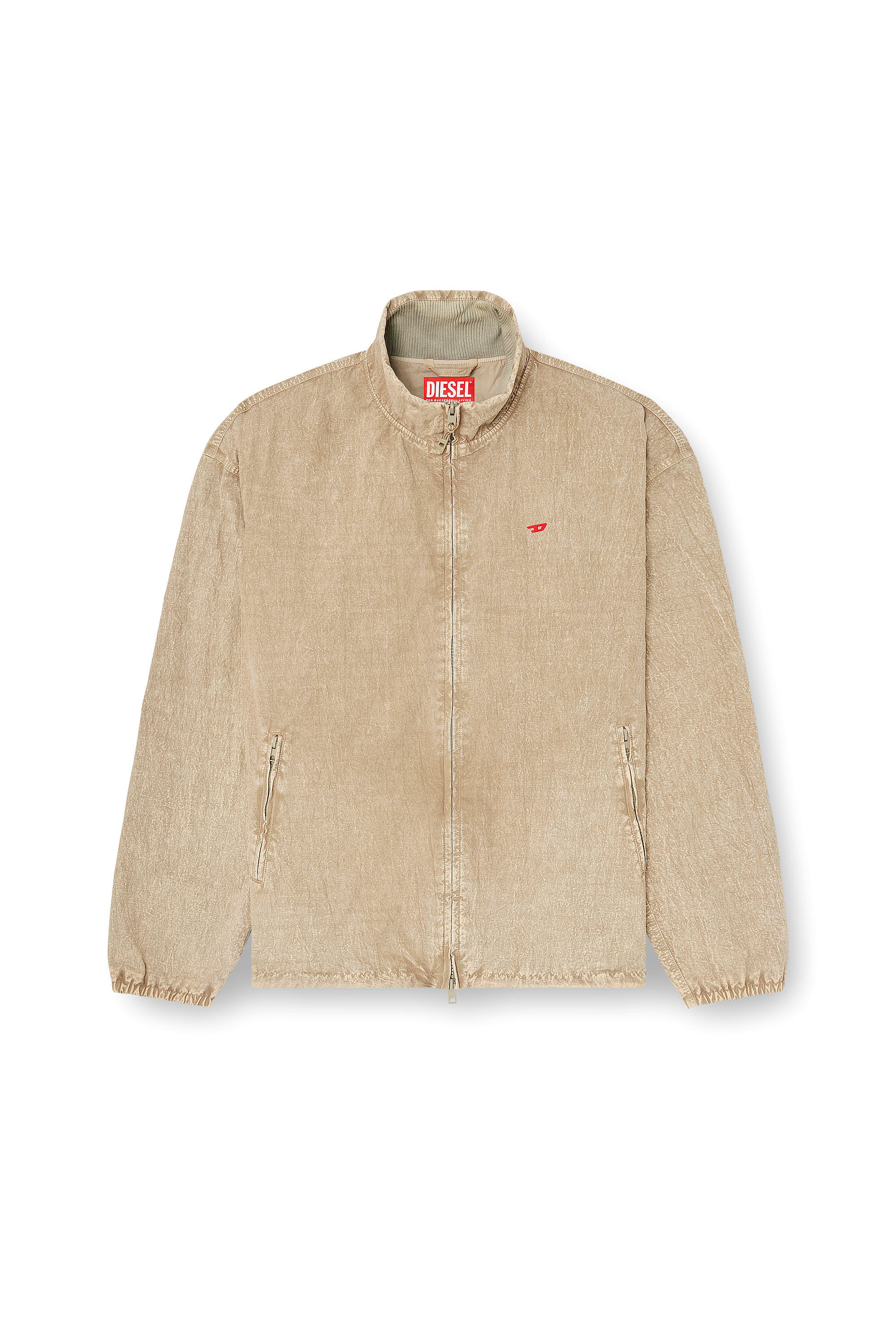 Diesel - J-CORSE-PLBH, Man's Treated taslan jacket with treated finish in Beige - 3