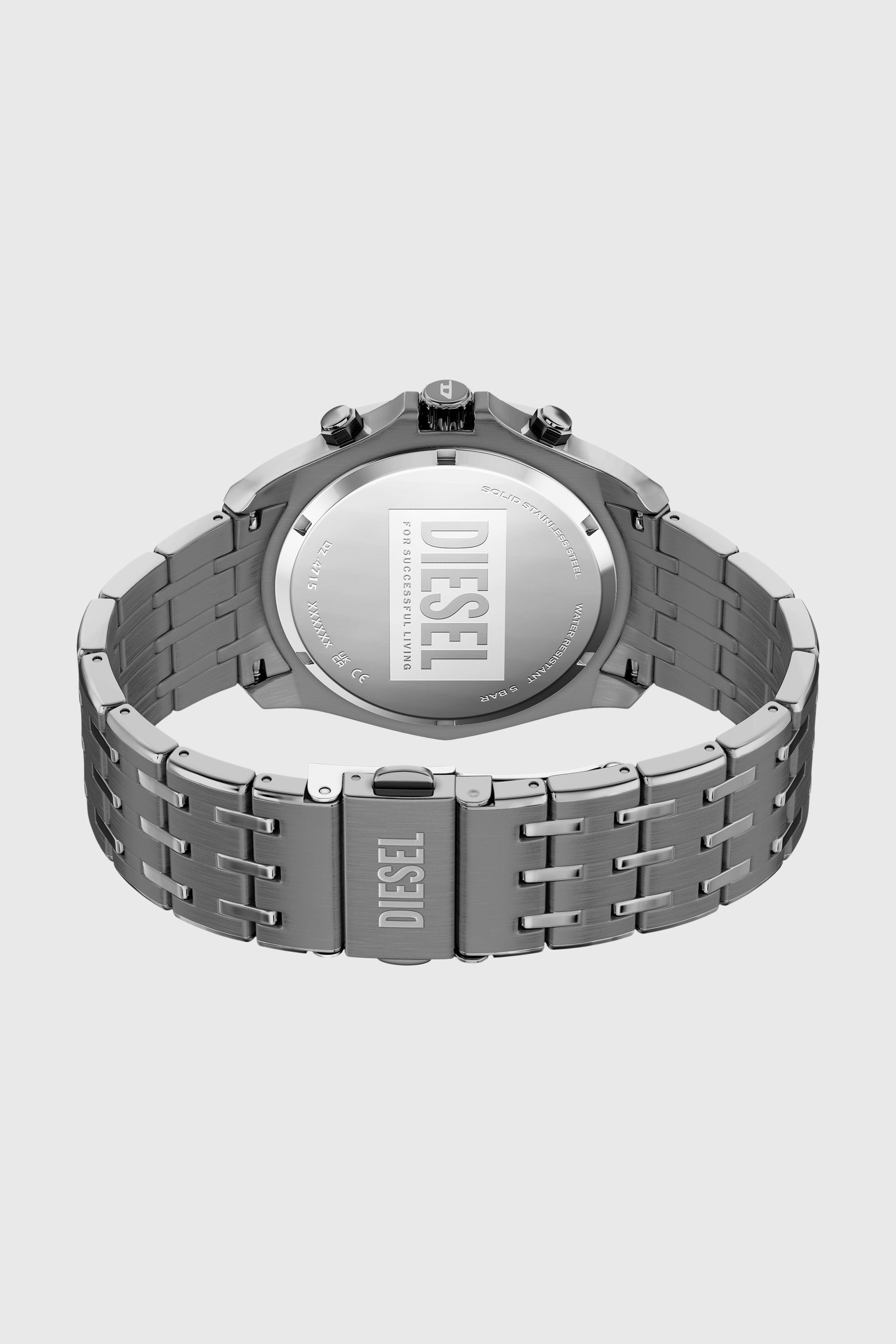 Diesel - DZ4715 WATCH, Man's Stinger gunmetal stainless steel watch in Dark grey - 6