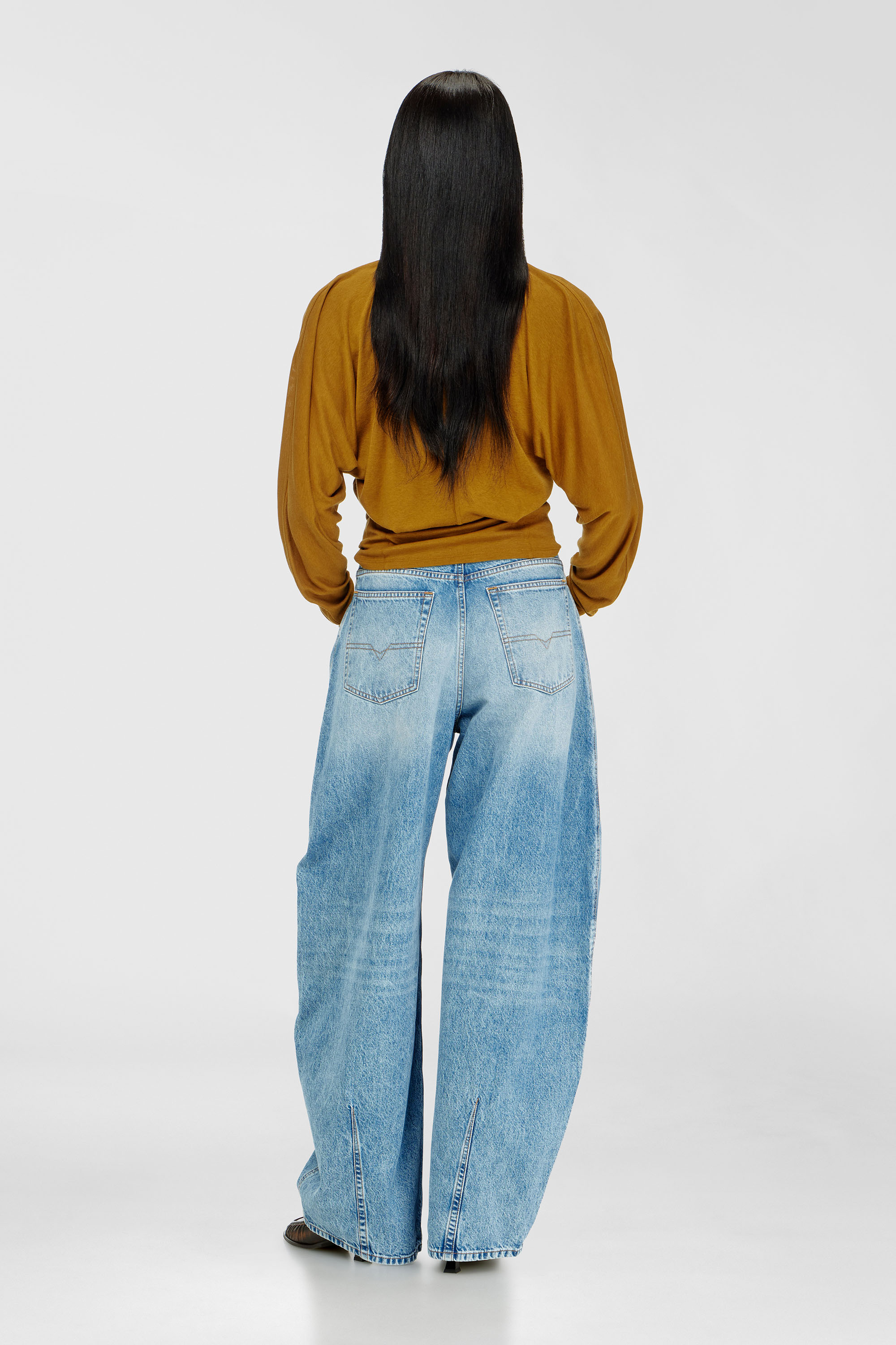Diesel - Woman's Relaxed Jeans 1987 D-Khelz 09I29, Light Blue - 3