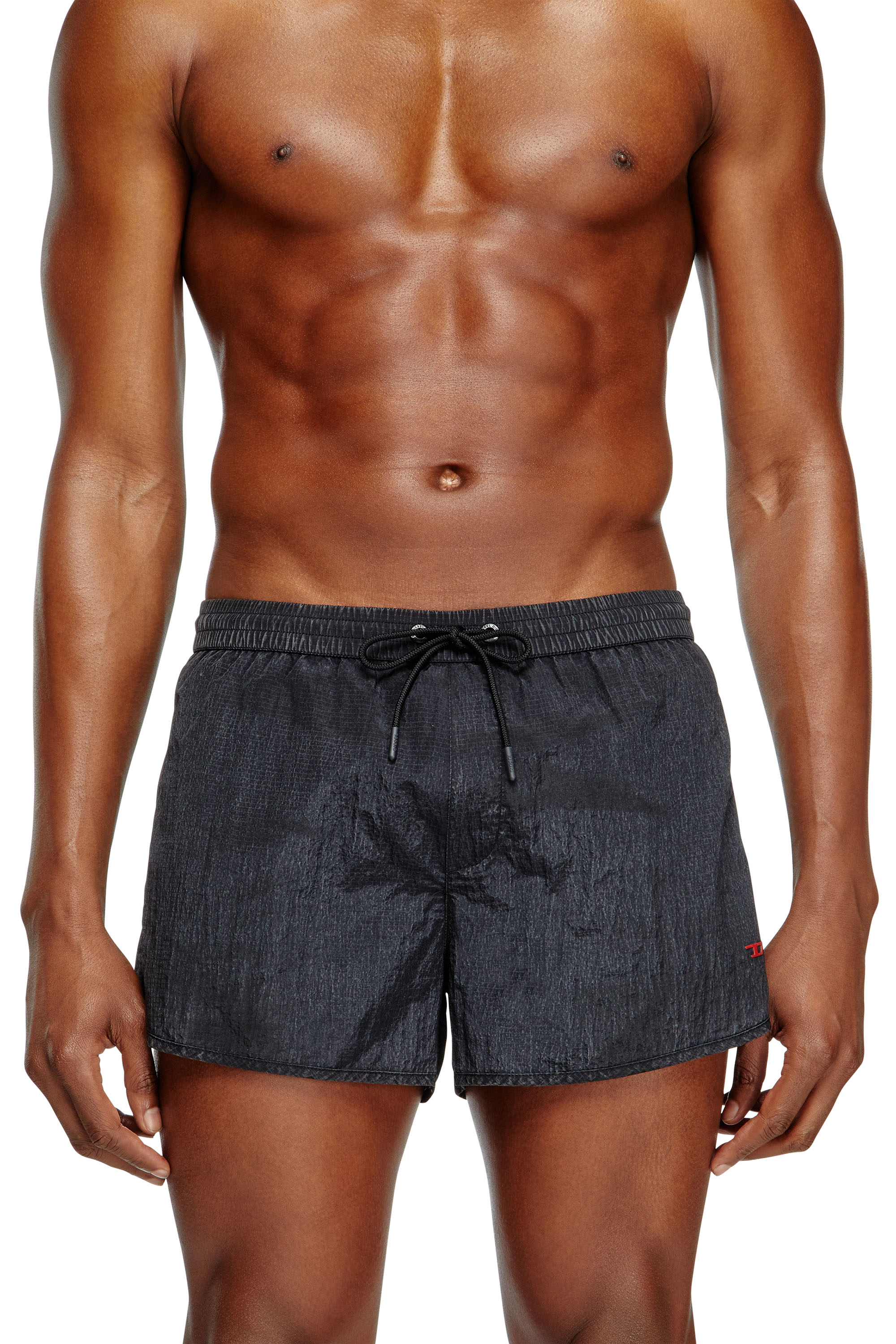 Diesel - OLIVER-30-D-POP, Man's Swim shorts in treated ripstop in Black - 2