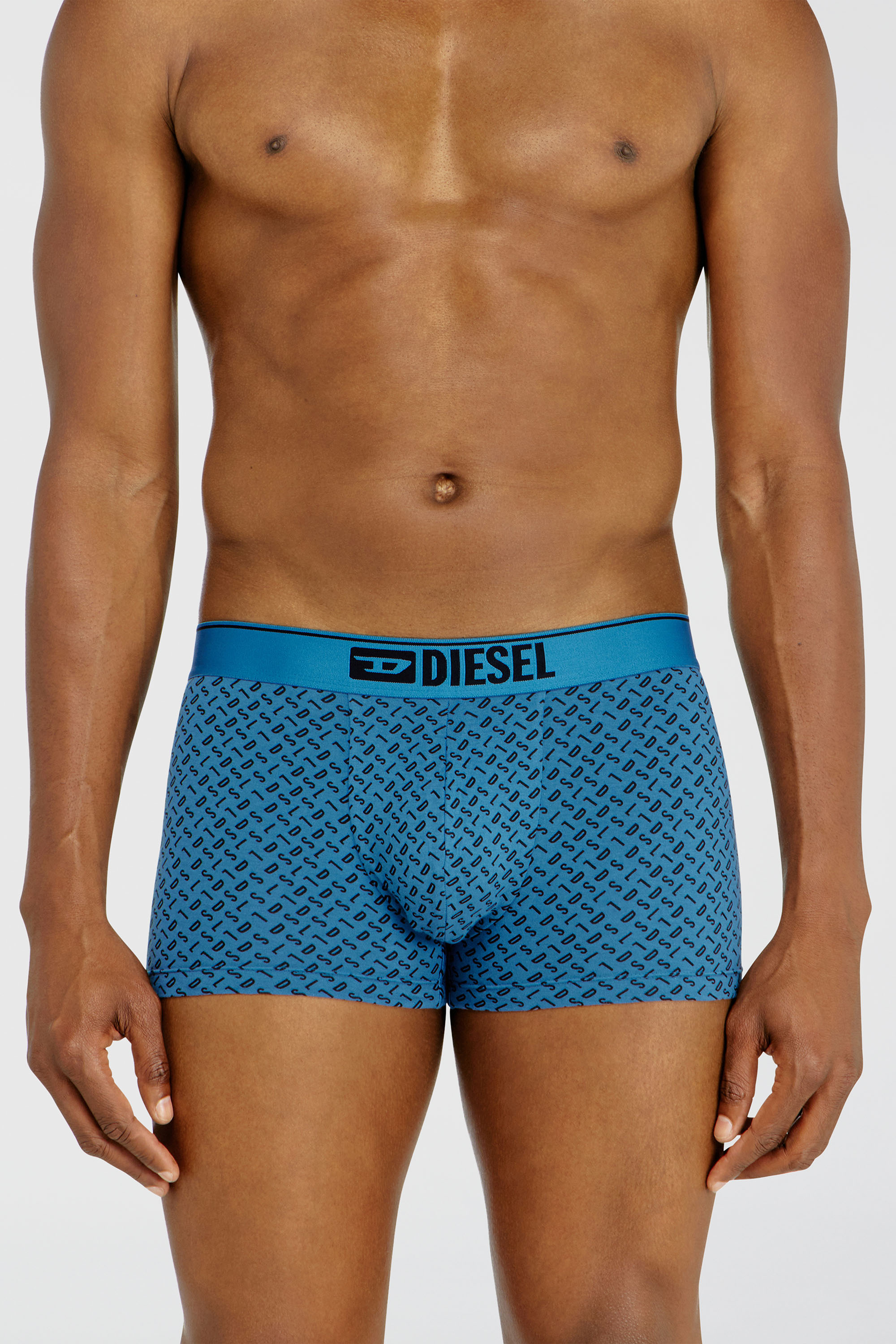Diesel - DAMIEN-D-BOX-3PACK, Man's Three-pack of stretch cotton trunks with monogram in Blue - 2