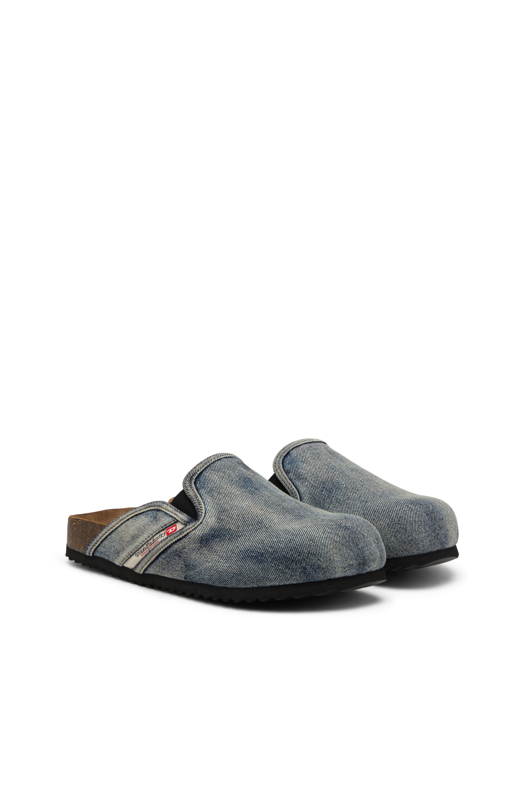 D-WOODSTOCK SLIP-ON, Dark Blue Diesel - D-WOODSTOCK SLIP-ON, Man's D-Woodstock-Denim mules in Dark Blue - 2