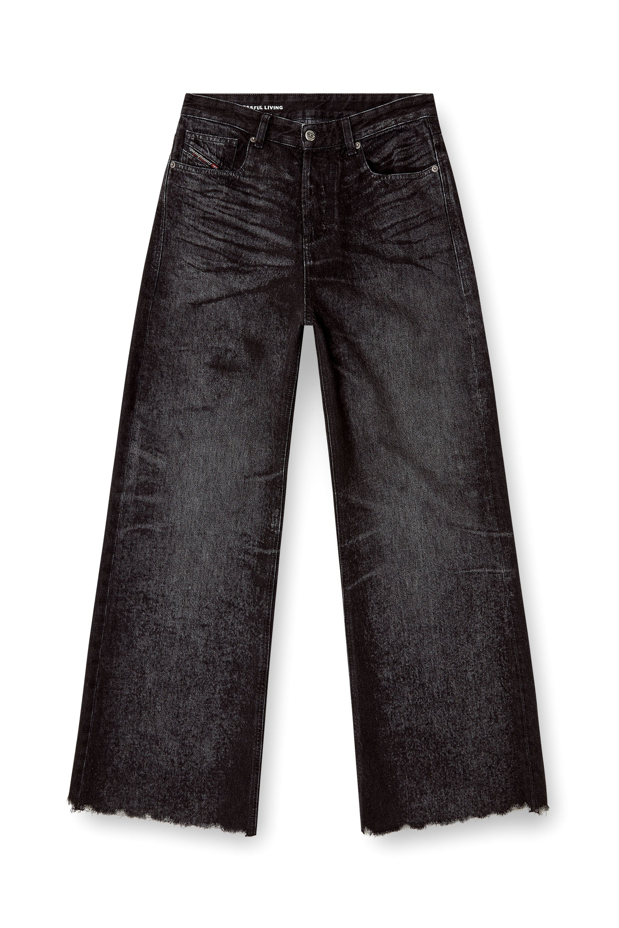 Diesel - Woman's Relaxed Jeans 1996 D-Sire 007DB, Black/Dark grey - 3
