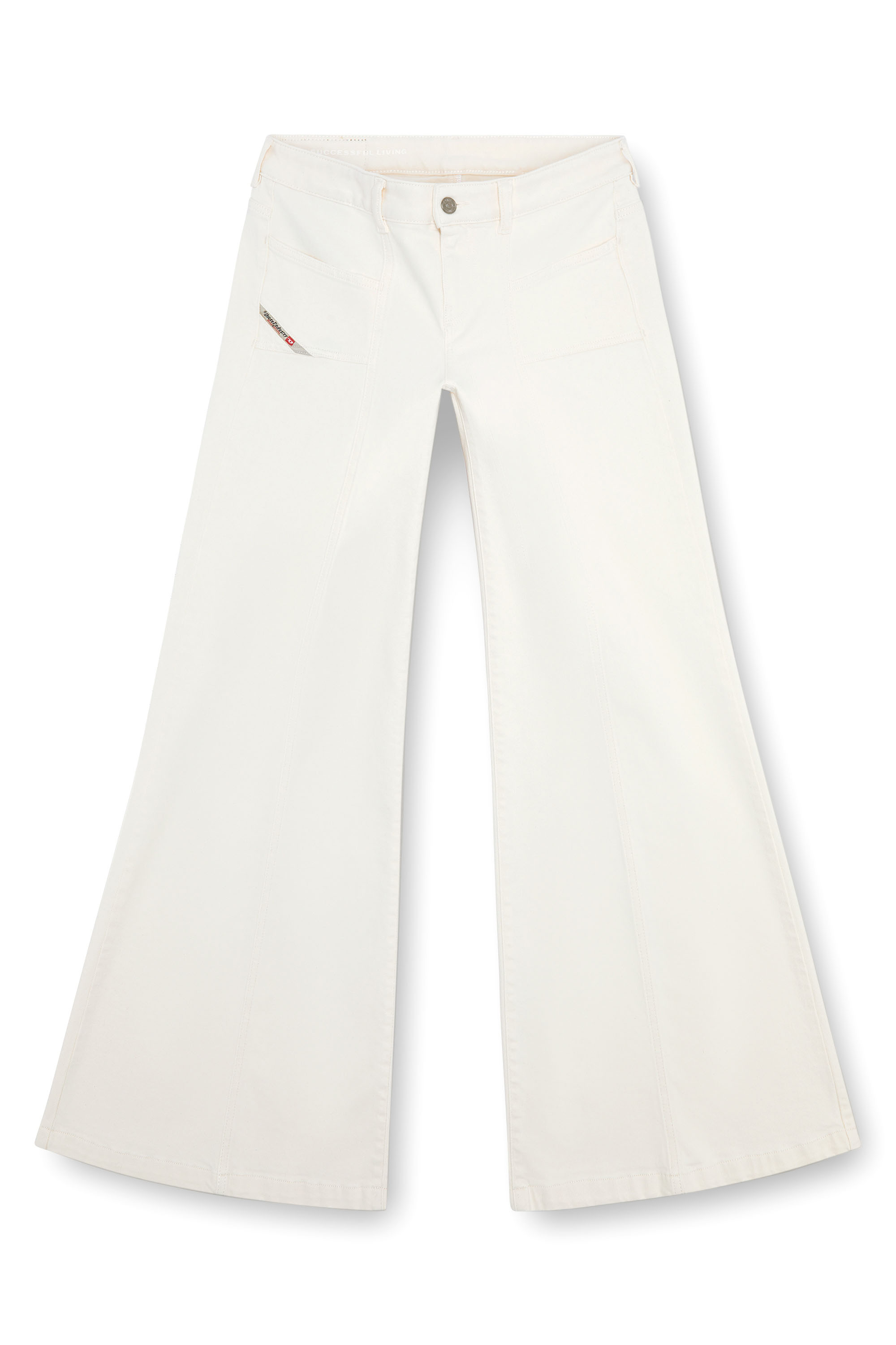 Flare Jeans D-Akii 09J68, White Diesel - Woman's Flare Jeans D-Akii 09J68, White - 2