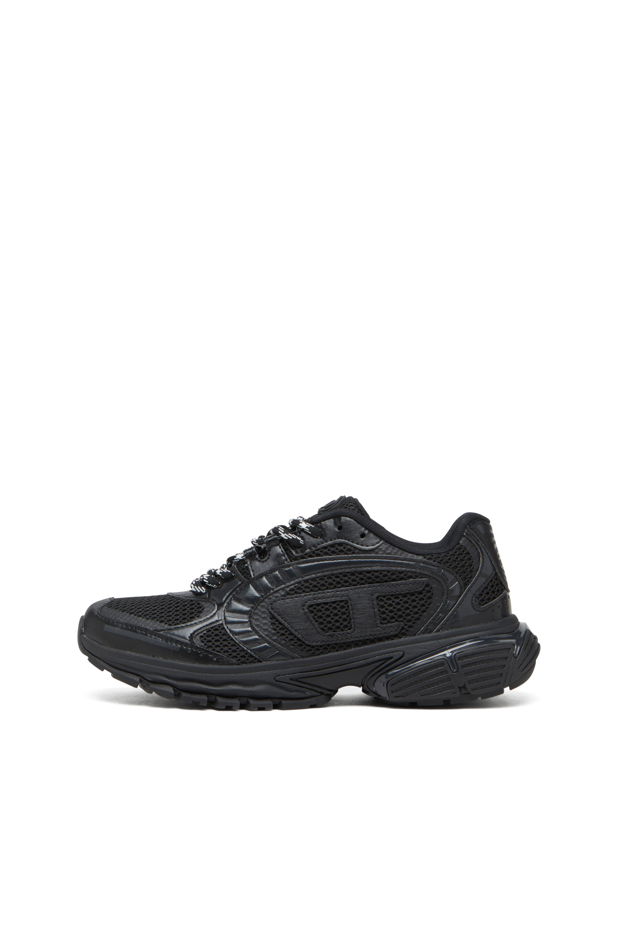 S-PRO-V-DENSE LOW W, Black Diesel - S-PRO-V-DENSE LOW W, Woman's S-Pro-V-Dense-Monochrome mesh sneakers with Oval D logo in Black - 8