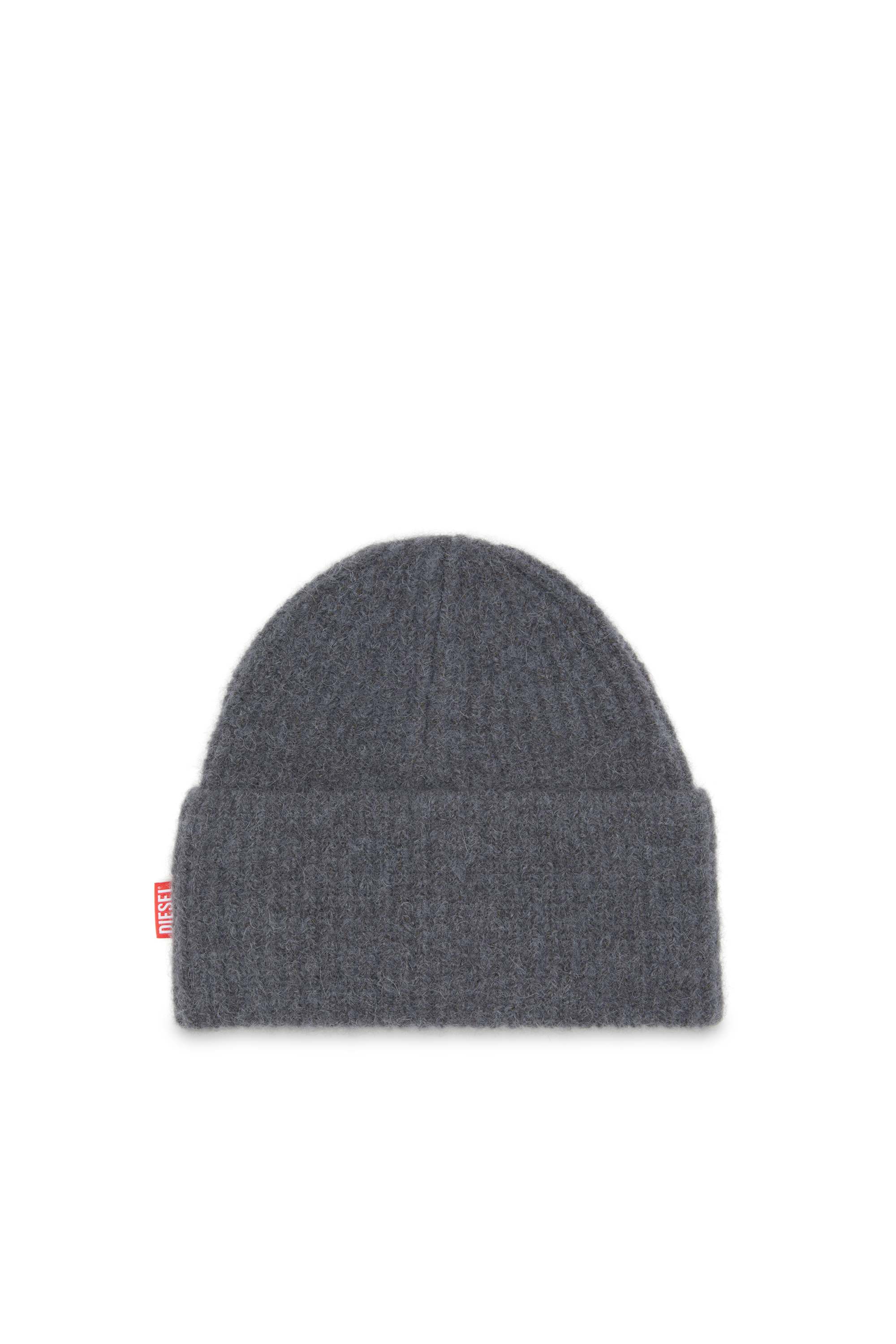 Diesel - K-LOLLO-HAT, Unisex's Ribbed alpaca beanie in Grey - 2