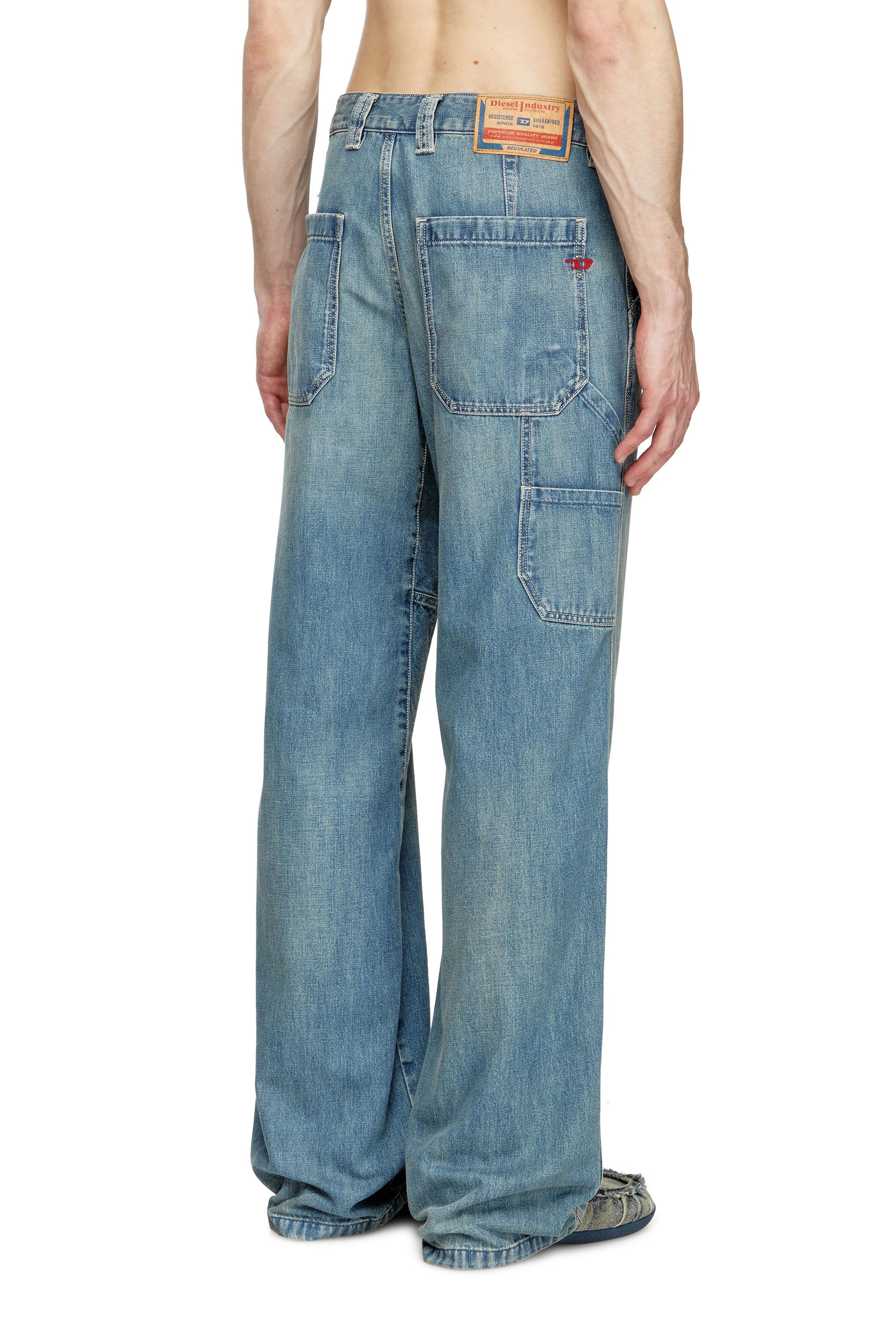 Relaxed Jeans D-Livery 068SK, Light Blue Diesel - Man's Relaxed Jeans D-Livery 068SK, Light Blue - 4