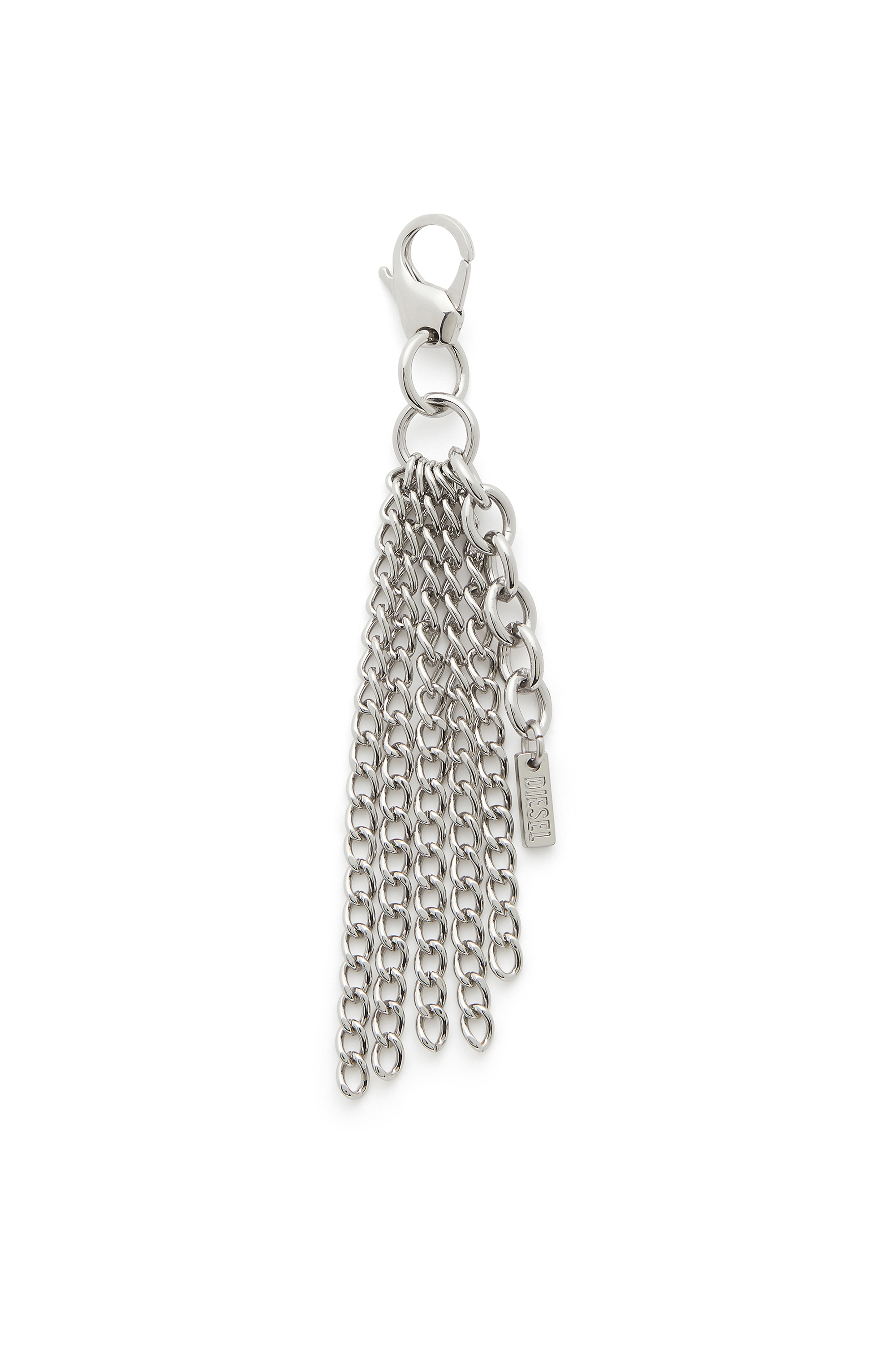 Diesel - CHARM-MULTI CHAIN, Woman's Metal keyring with chain fringes in Silver - 1