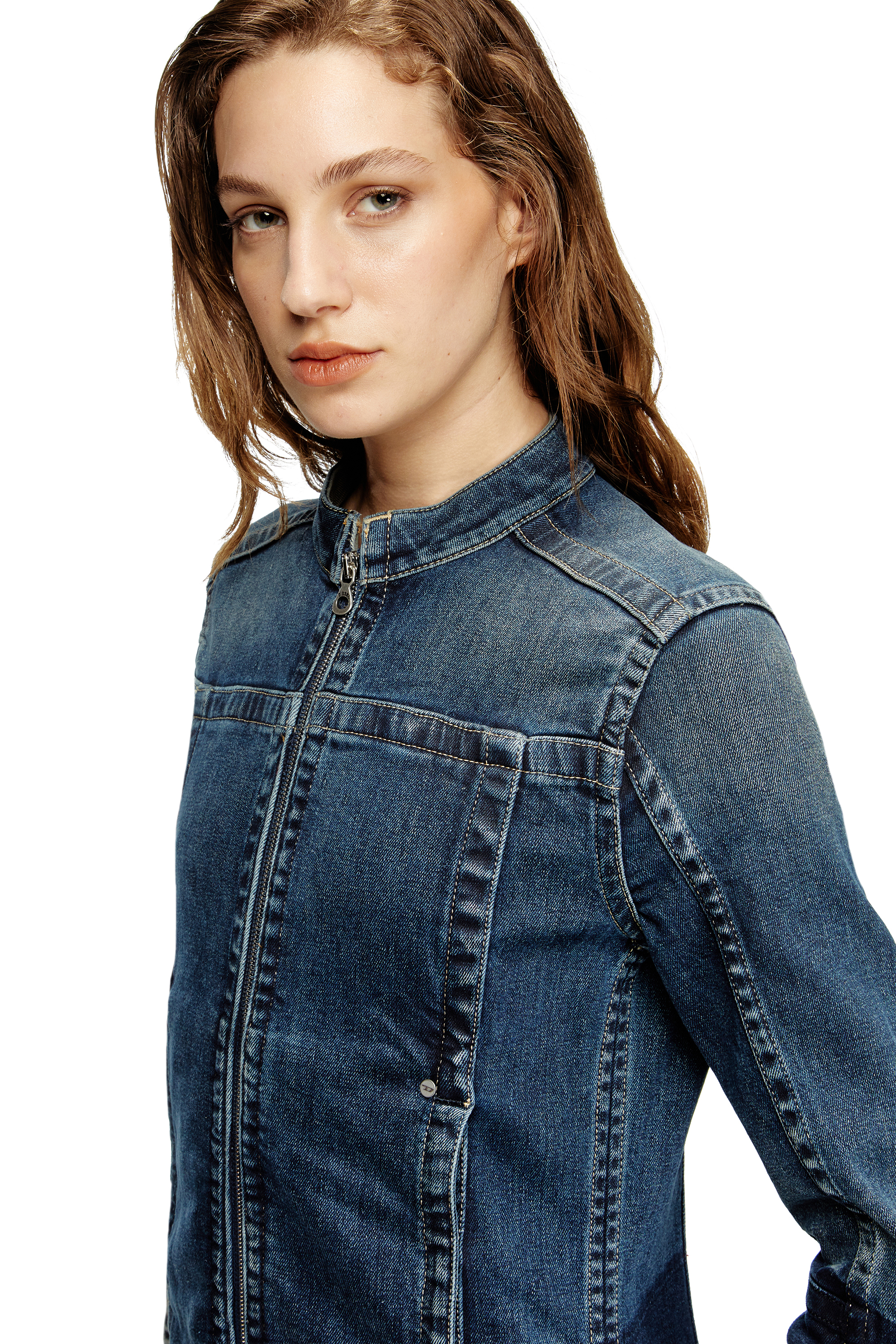 Diesel - DE-RO1-RE-FSG, Woman's Maxi dress in Rehab denim in Dark Blue - 5